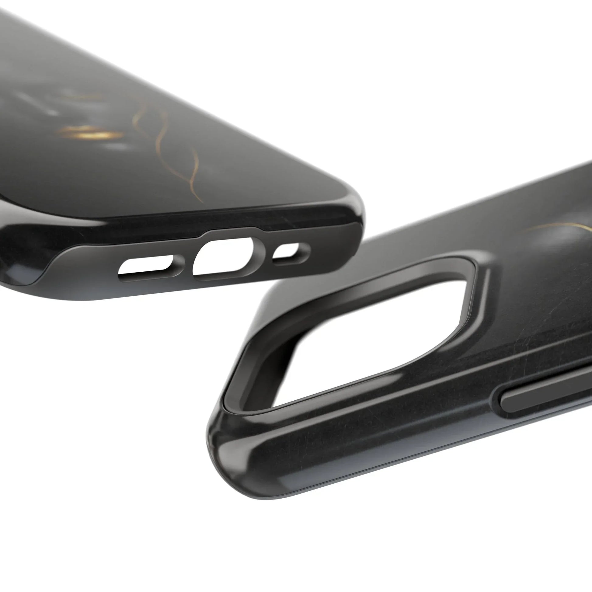 Black Gold Face Phone Case for iPhone 13-17 - KARARMDESIGN
