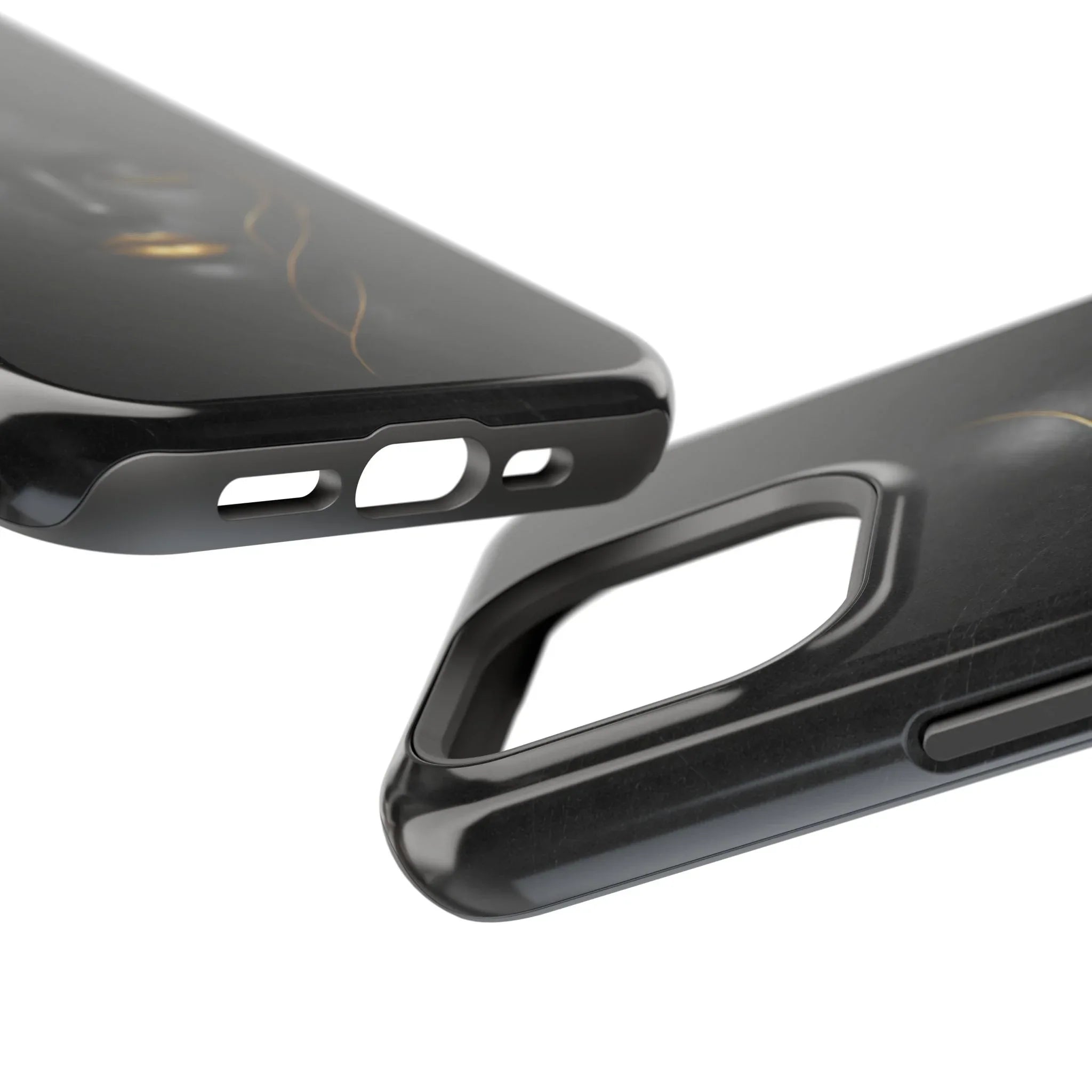 Black Gold Face Phone Case for iPhone 13-17 - KARARMDESIGN