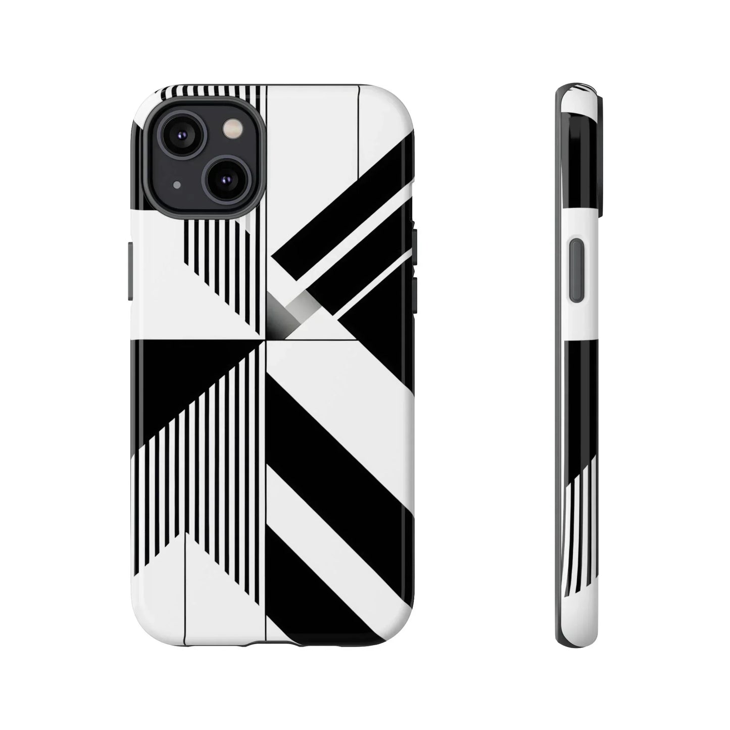 Monochrome Tough Phone Case for iPhone 11-16 and Samsung Galaxy S10–S25 Models - KarArmDesign