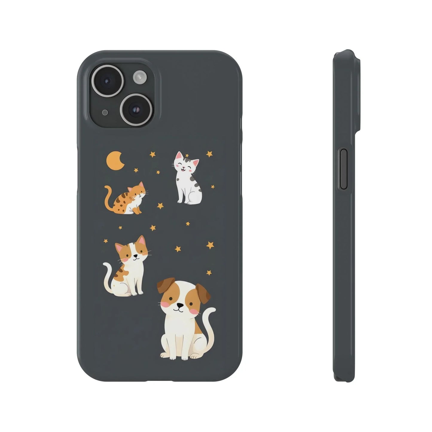 Cute Cat and Dog Phone Case for iPhone 7-16 Models - KarArmDesign