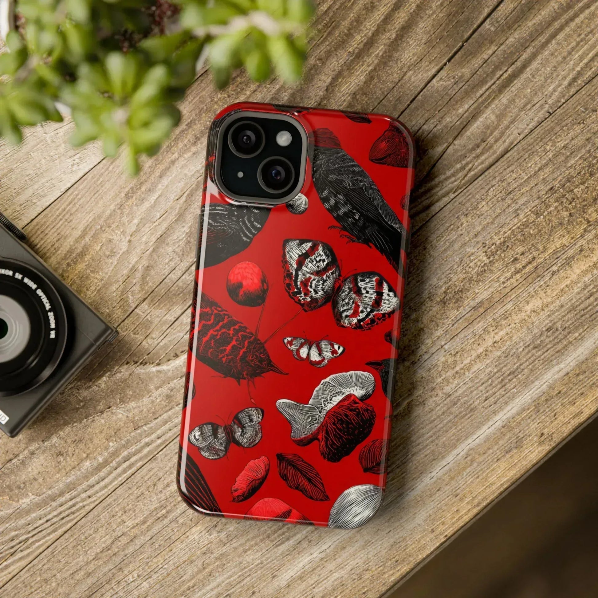 Crimson Wilderness Phone Case for iPhone 11-17 - KARARMDESIGN