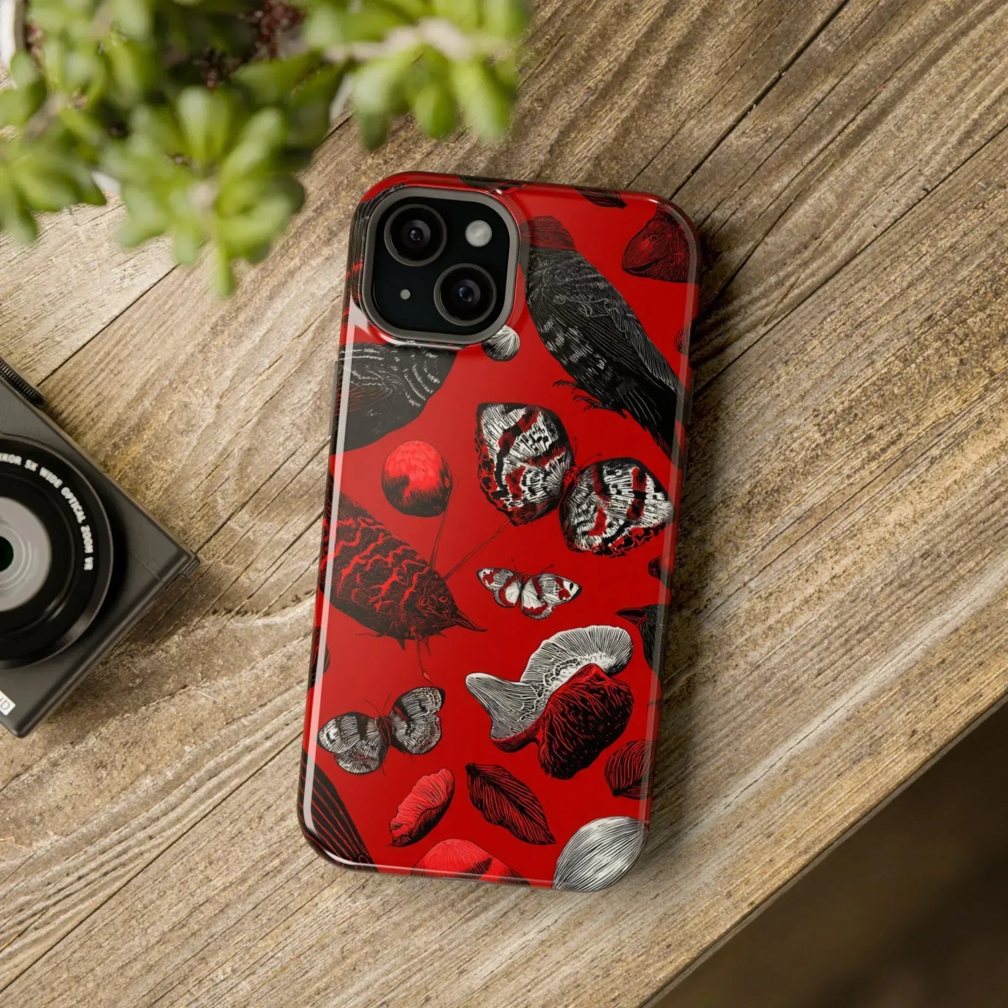 Crimson Wilderness Phone Case for iPhone 11-17 - KARARMDESIGN