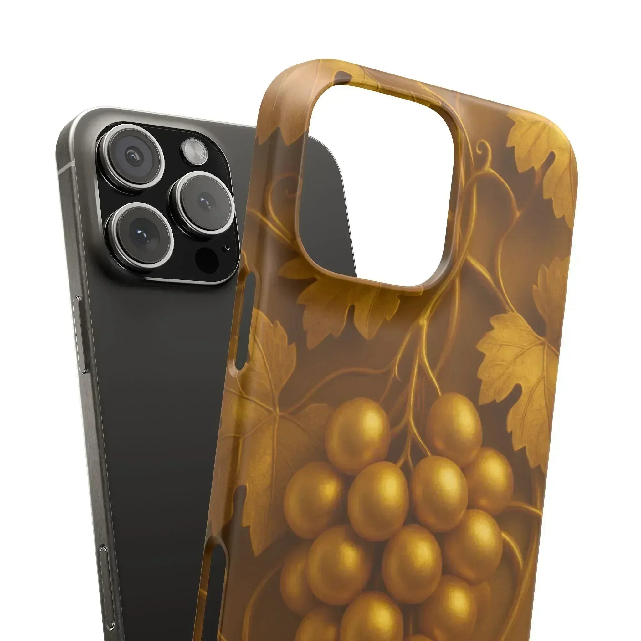 Golden Grapes Phone Case for iPhone 8–16 - KARARMDESIGN