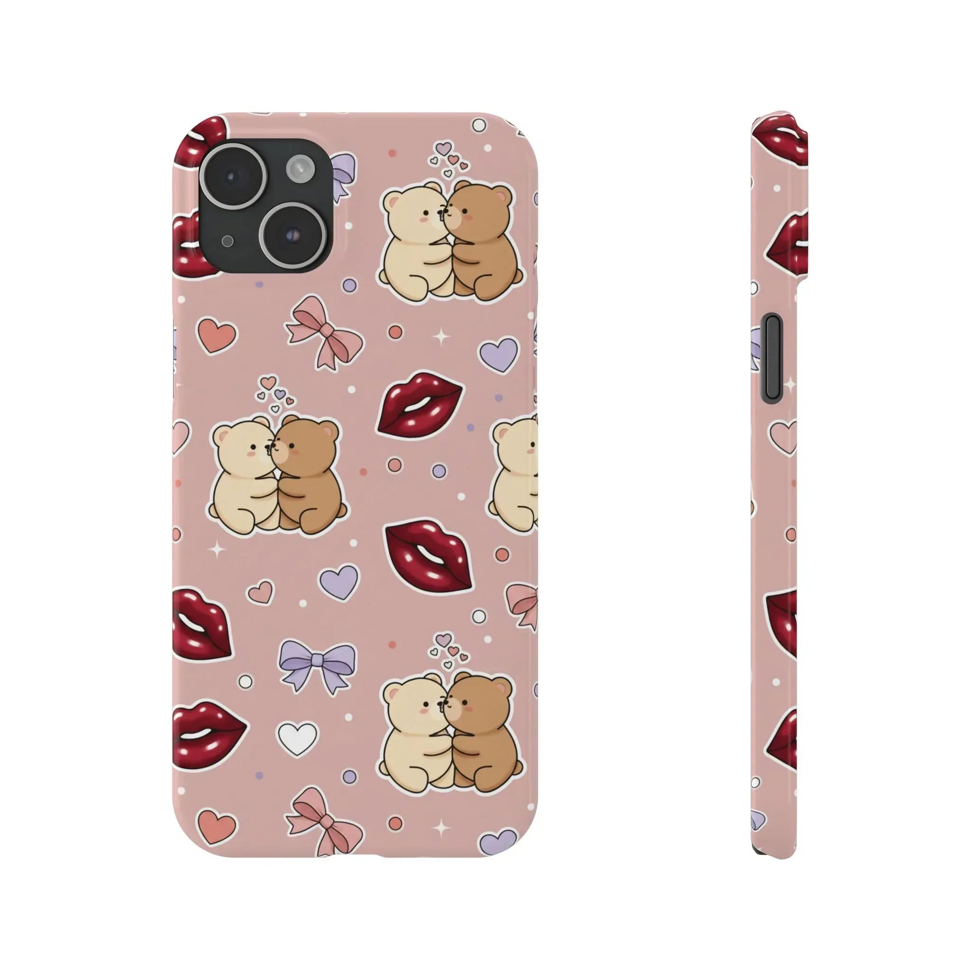 Bear Hug Bliss Phone Case for iPhone 11-17 - KARARMDESIGN