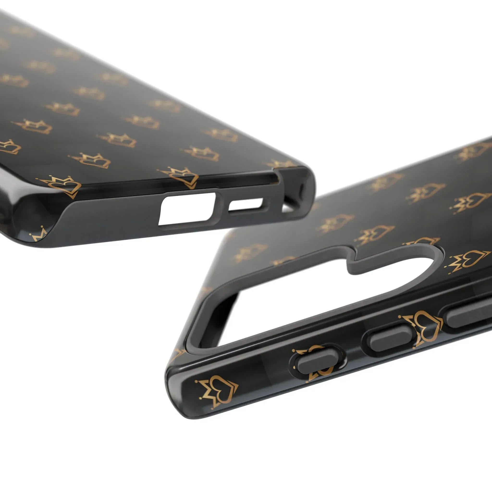 Crowned Heart Doodle Phone Case for iPhone 11-17 & Galaxy S10-S25 - KARARMDESIGN