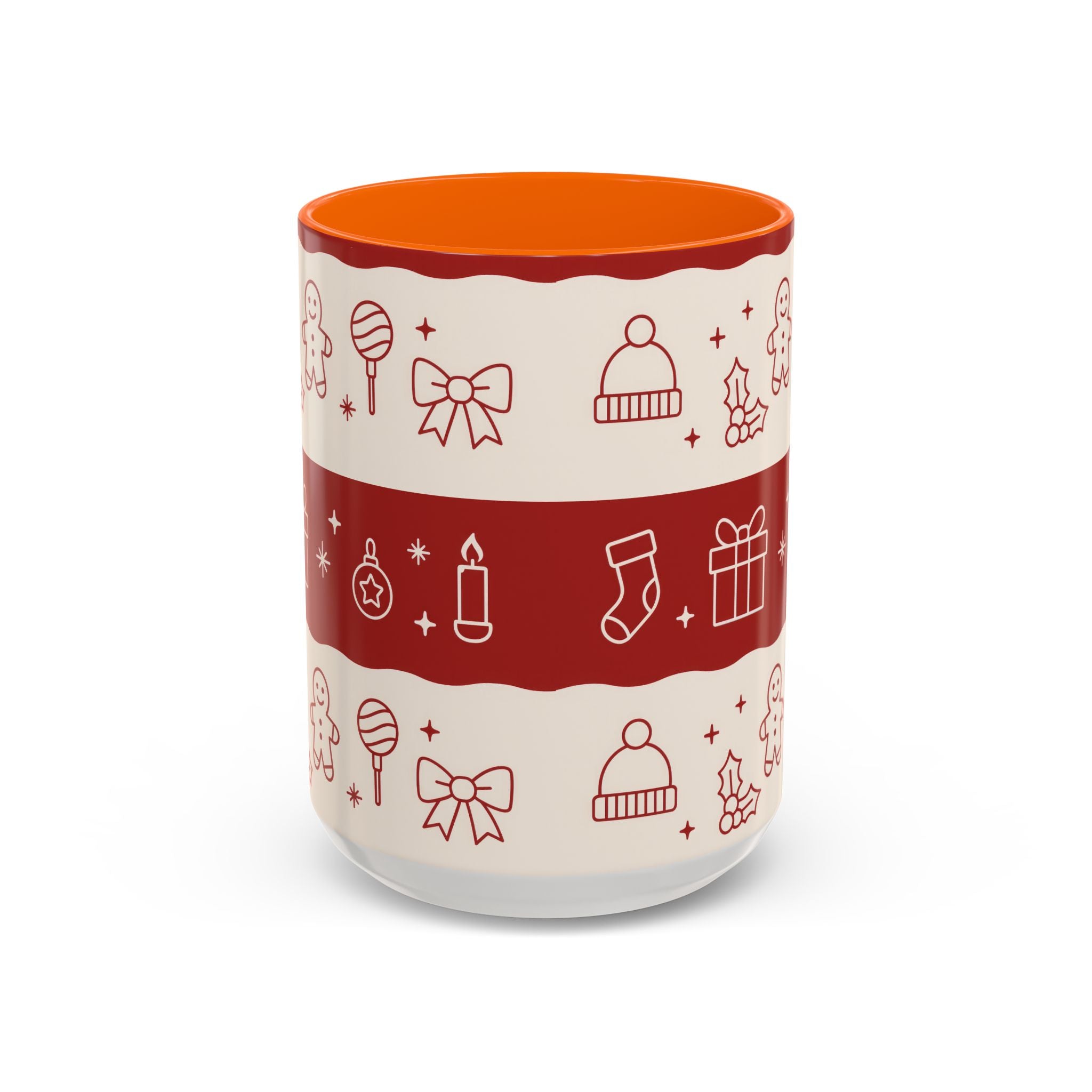Holiday Cheer Icons Mug - Accent Coffee Mug (11, 15oz)