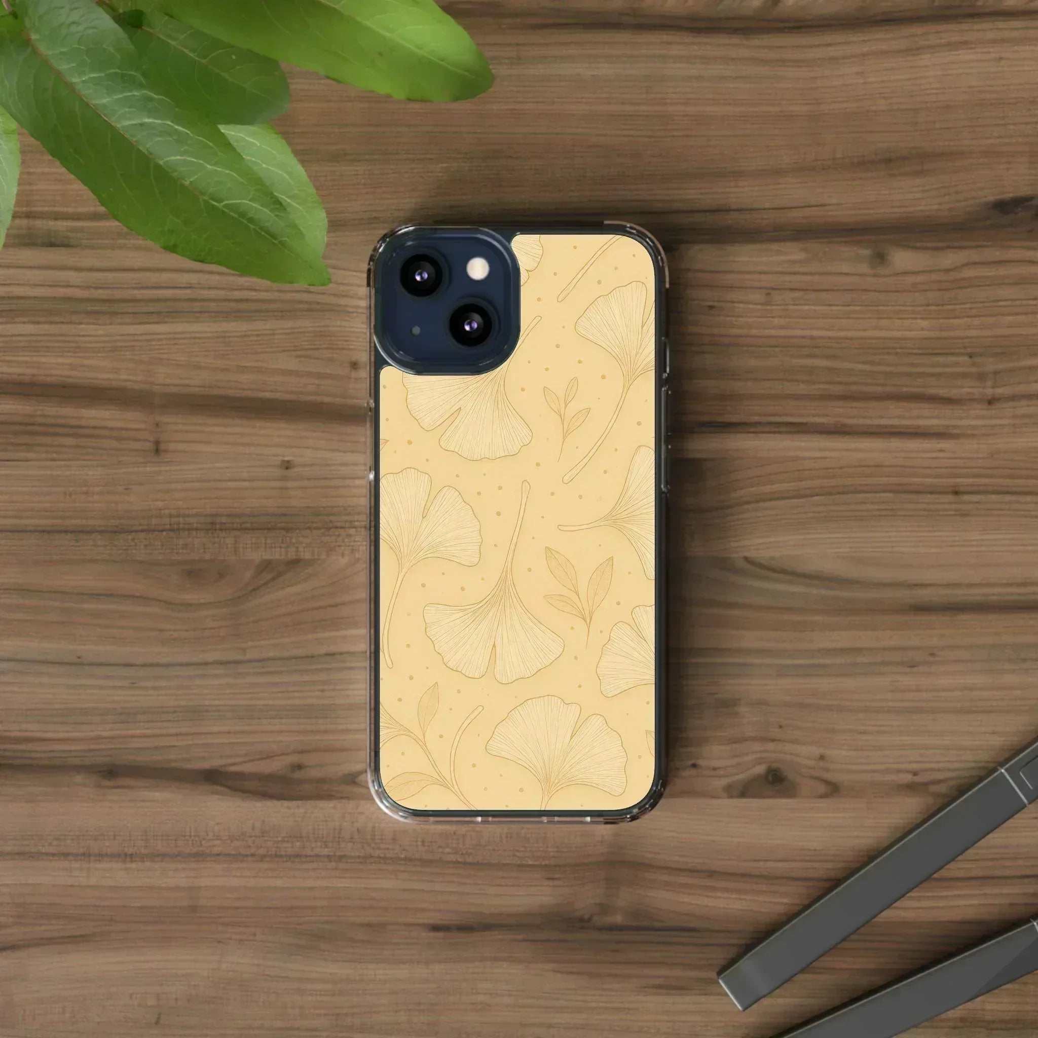 Ginkgo floral phone case for iPhone 12-16 and Galaxy S21 - KARARMDESIGN