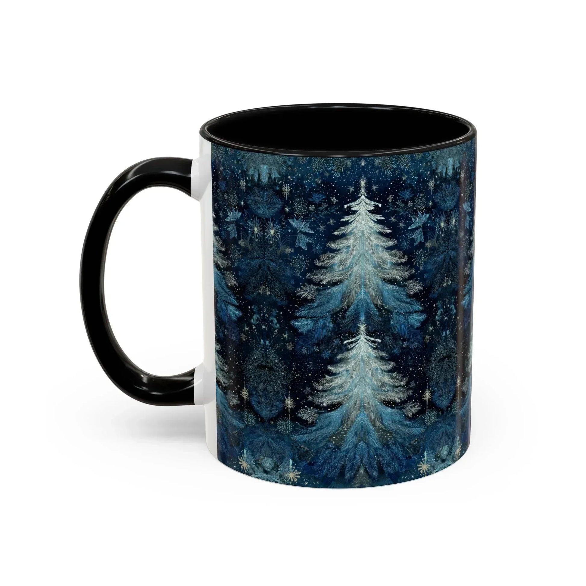 Blue Christmas Tree Accent Coffee Mug - KARARMDESIGN