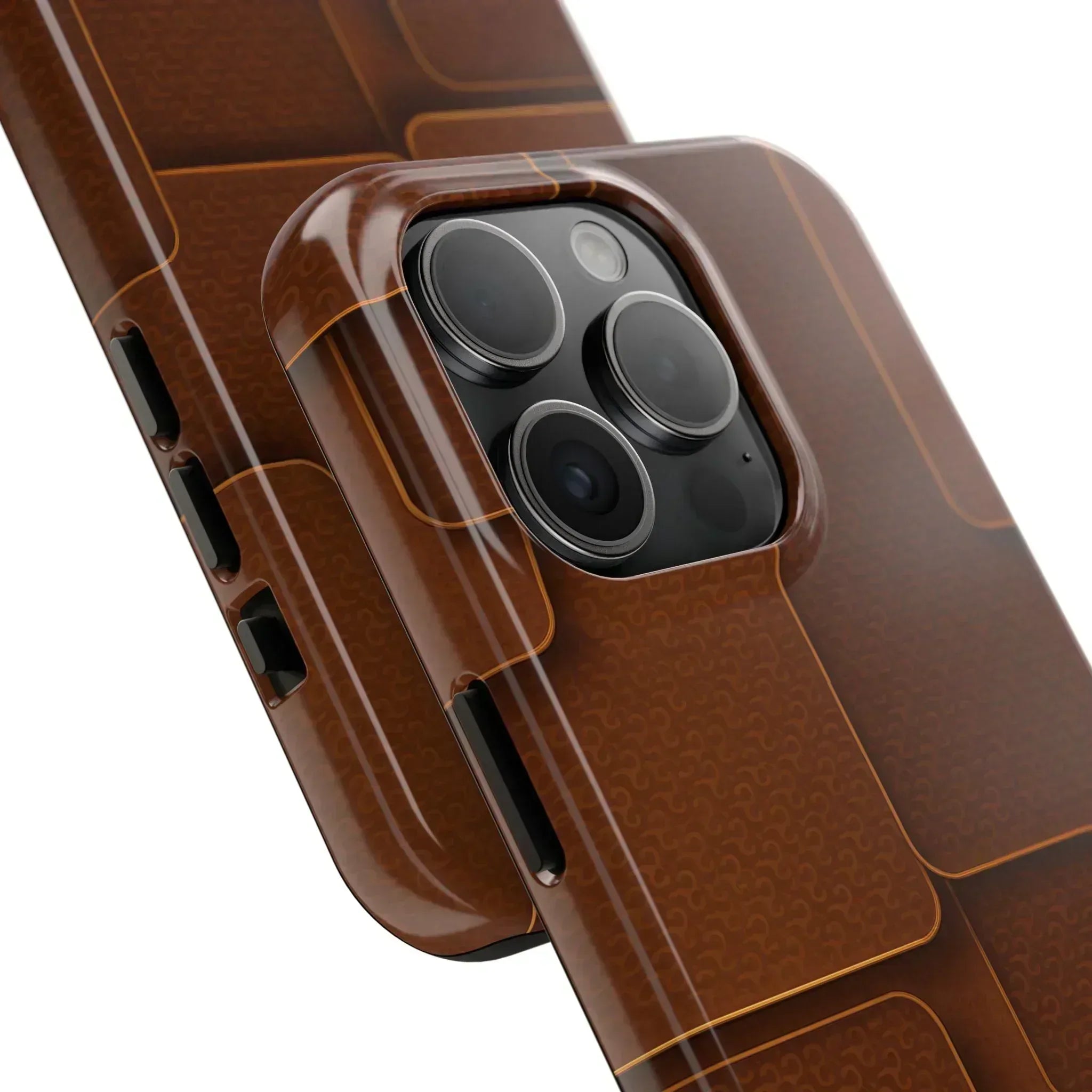 Textured Brown Phone Case for iPhone 7-16 and Samsung Galaxy S21-S24 - KARARMDESIGN