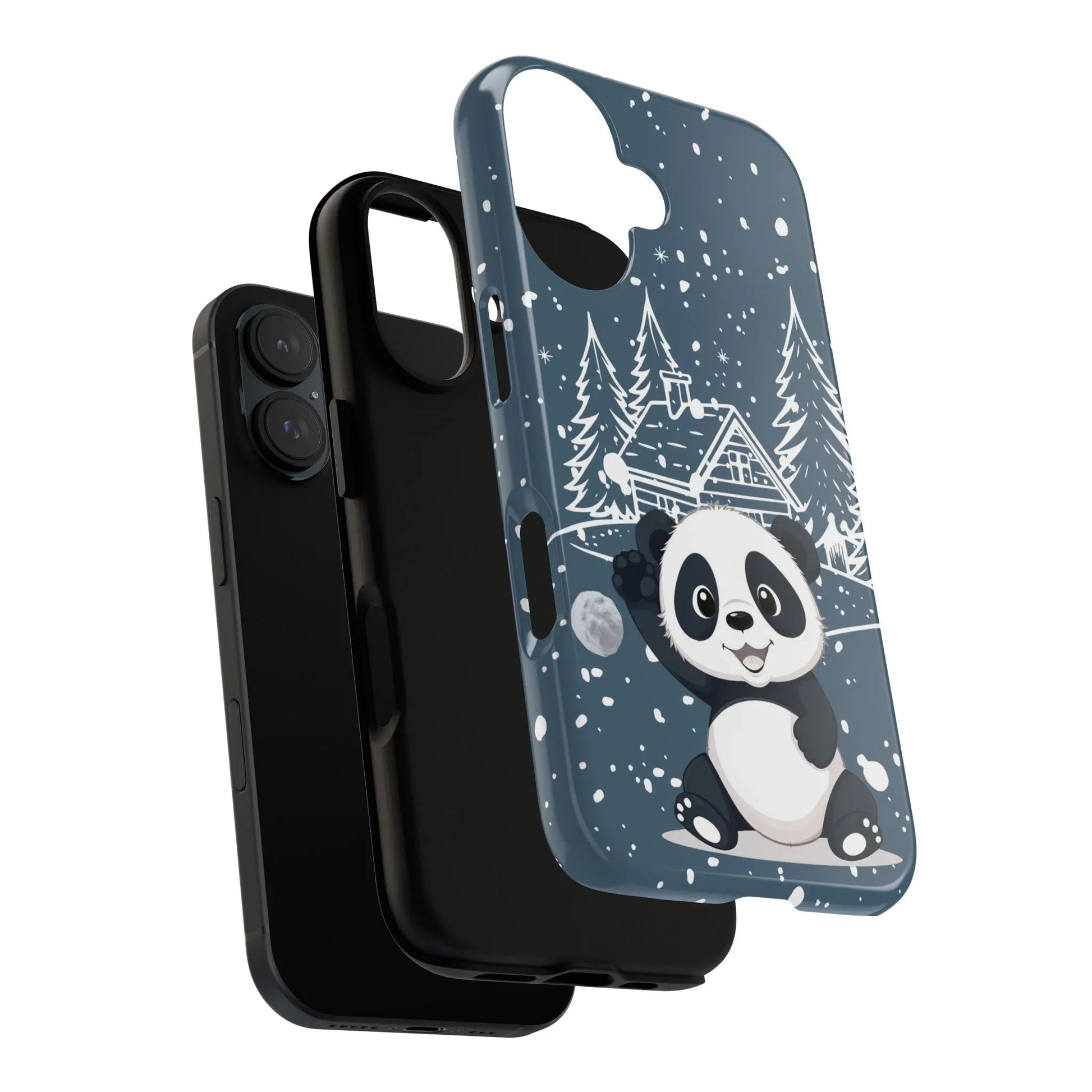 Cute Panda in a Winter Wonderland Phone Case for iPhone 8-17 - KARARMDESIGN