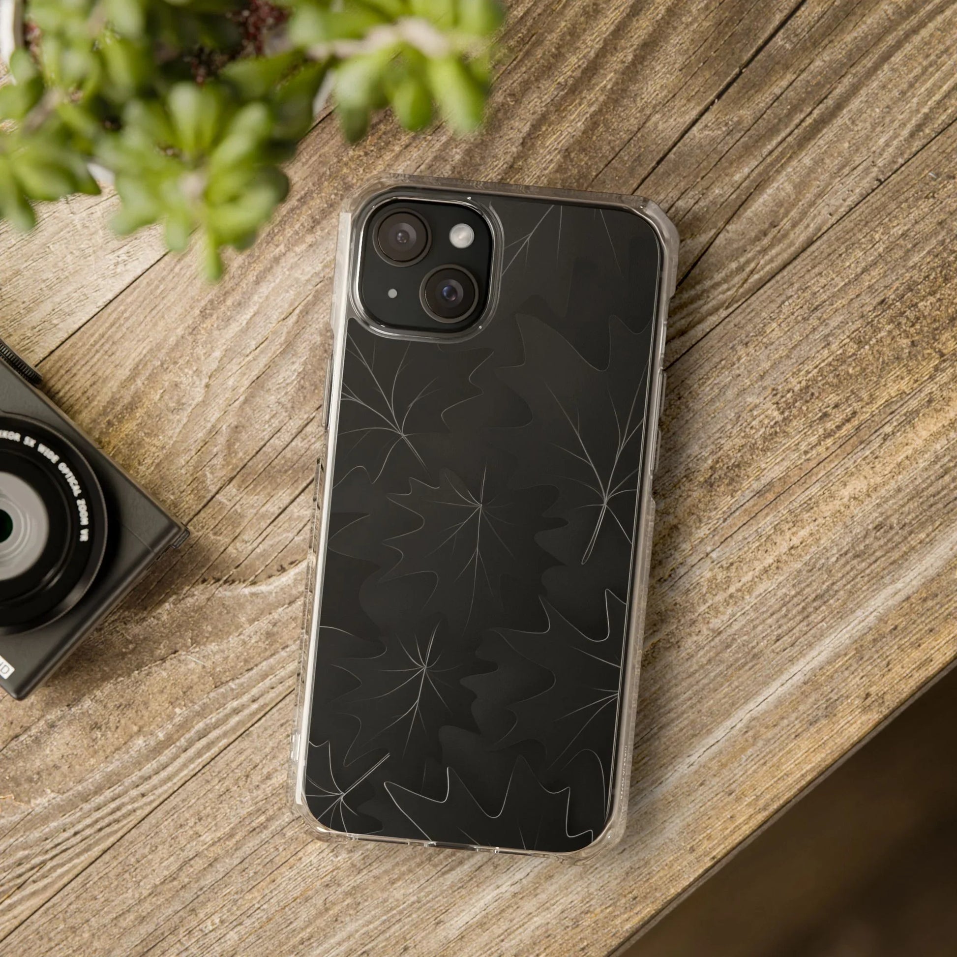 Botanical Noir Phone Case for iPhone 14-16 Models - KarArmDesign