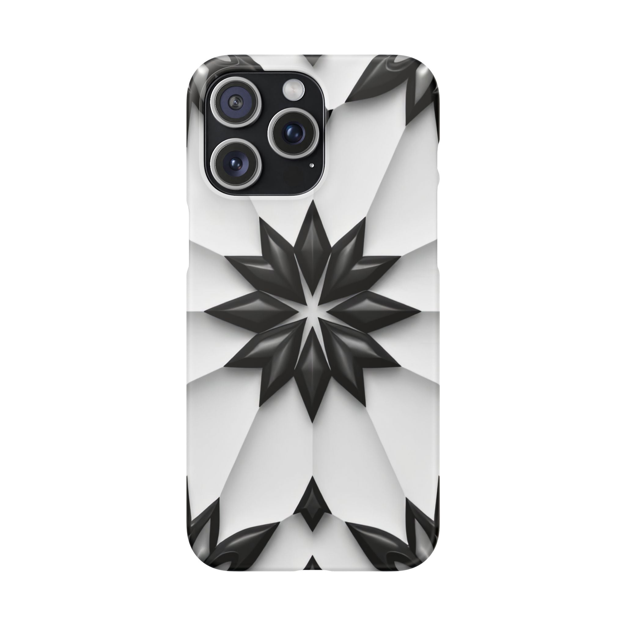 Black & White Geometric Snap Case for iPhone & Samsung Galaxy