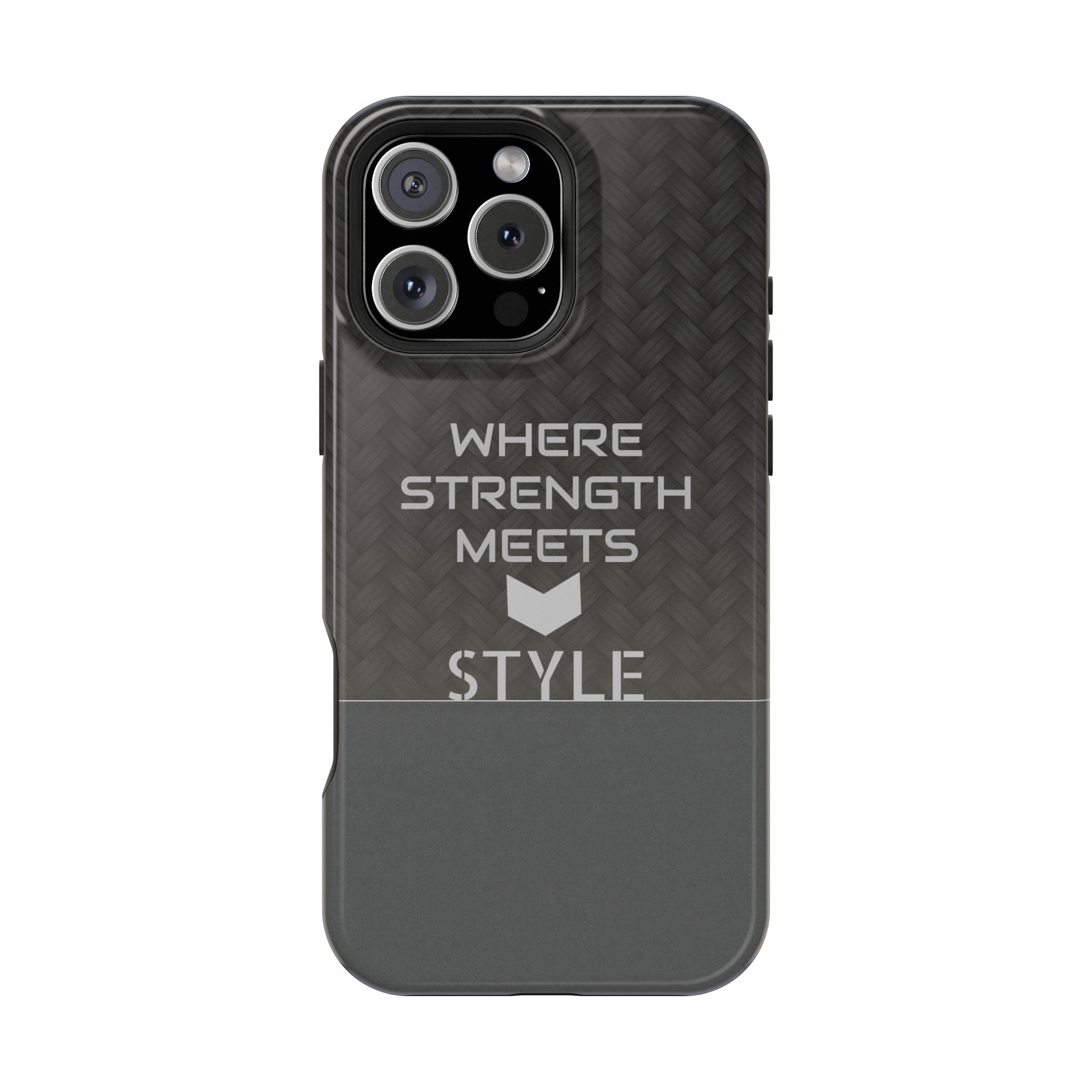 Gray Carbon Phone Case for iPhone 12-16 and Galaxy S21-S22