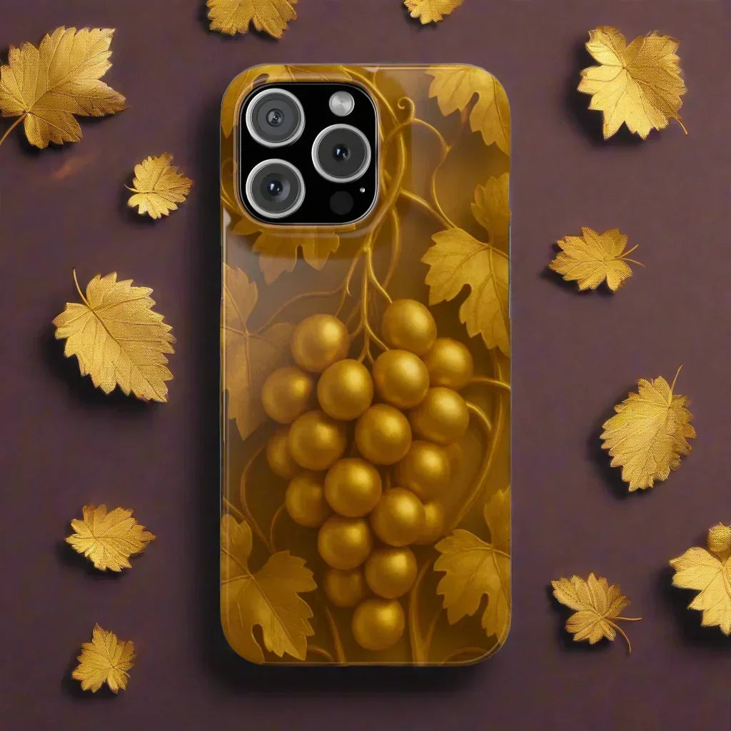 Golden Grapes Phone Case for iPhone 7–16 Models - KarArmDesign