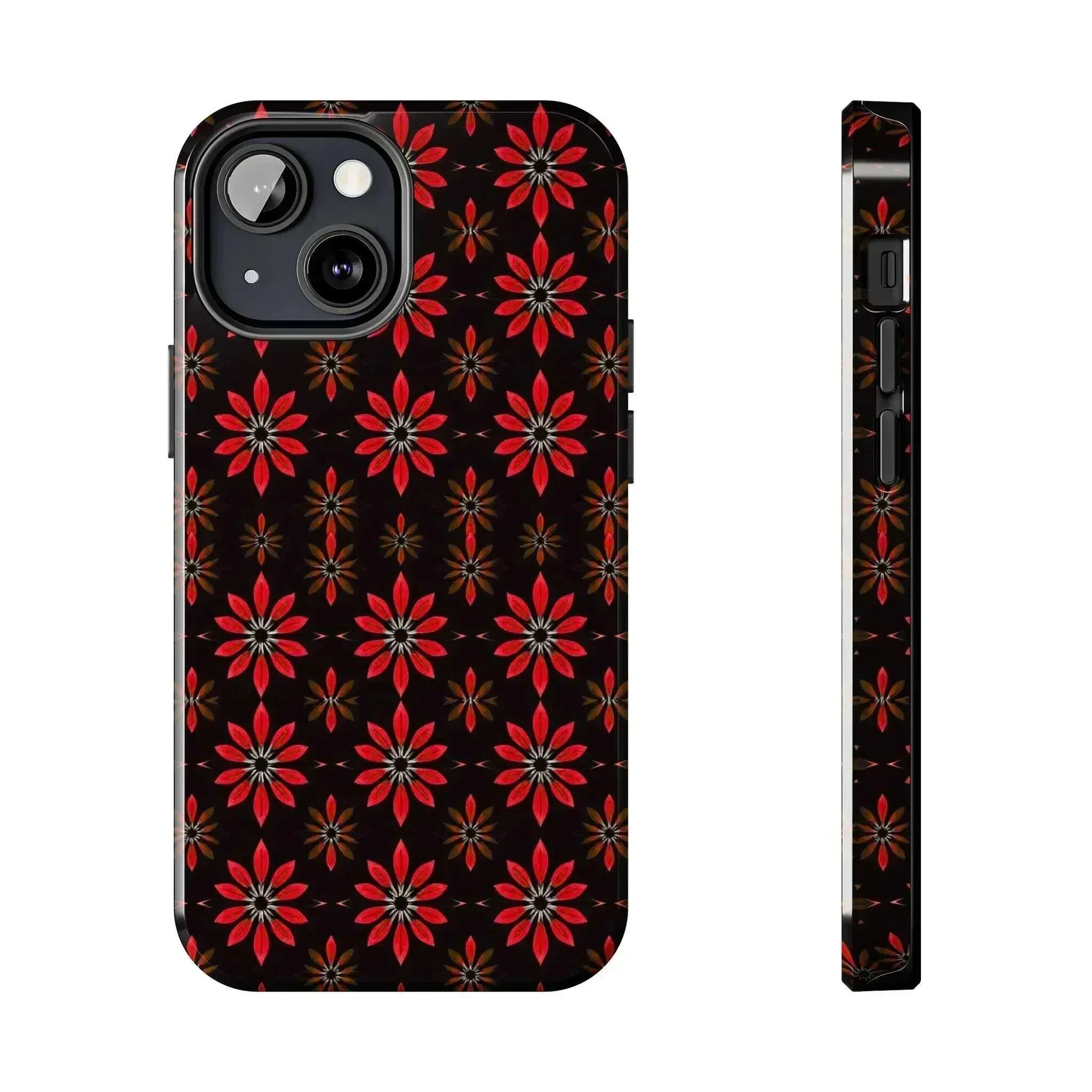 Symmetric Floral Phone Case for iPhone 11-16 and Galaxy S21-S24 - KARARMDESIGN