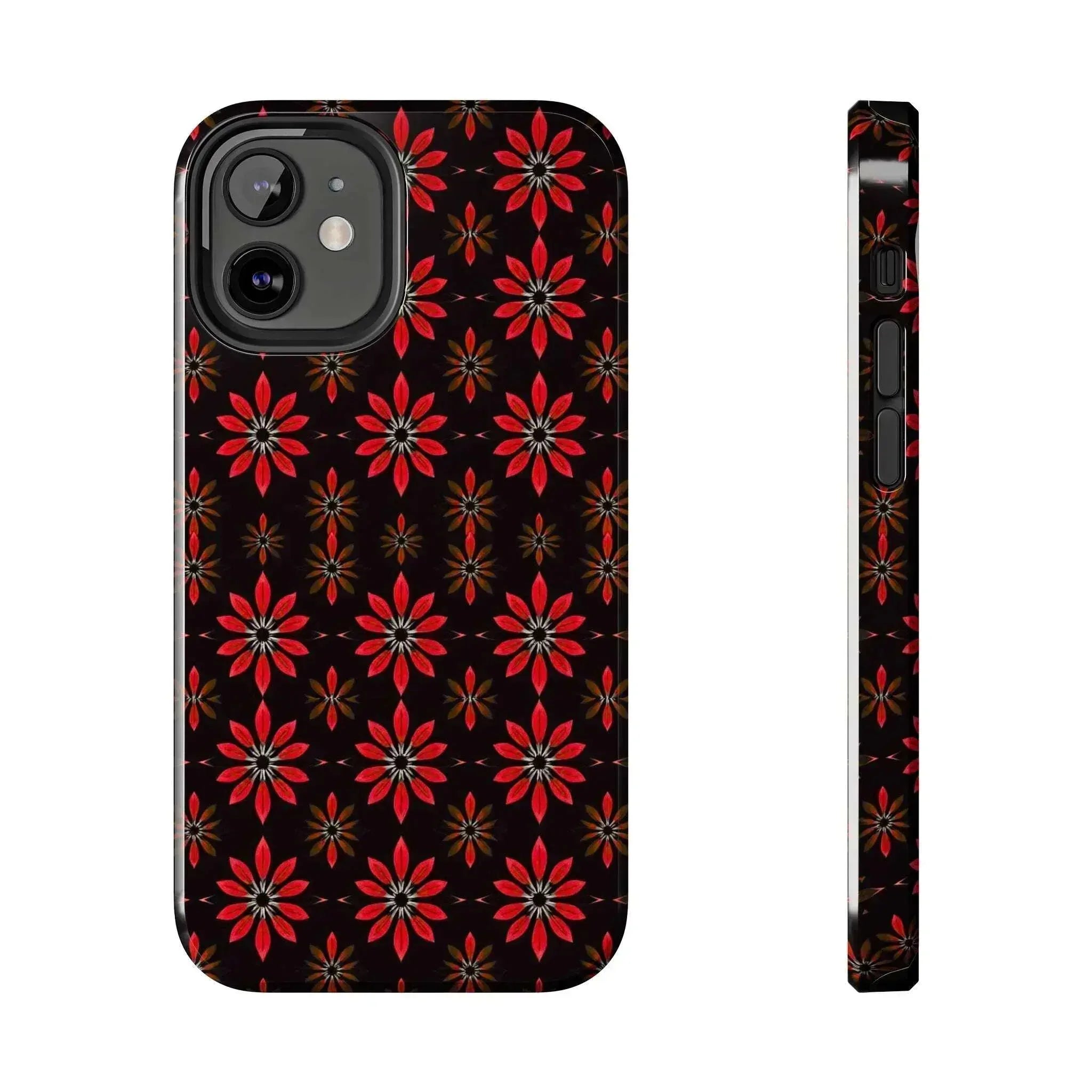 Symmetric Floral Phone Case for iPhone 11-16 and Galaxy S21-S24 - KARARMDESIGN