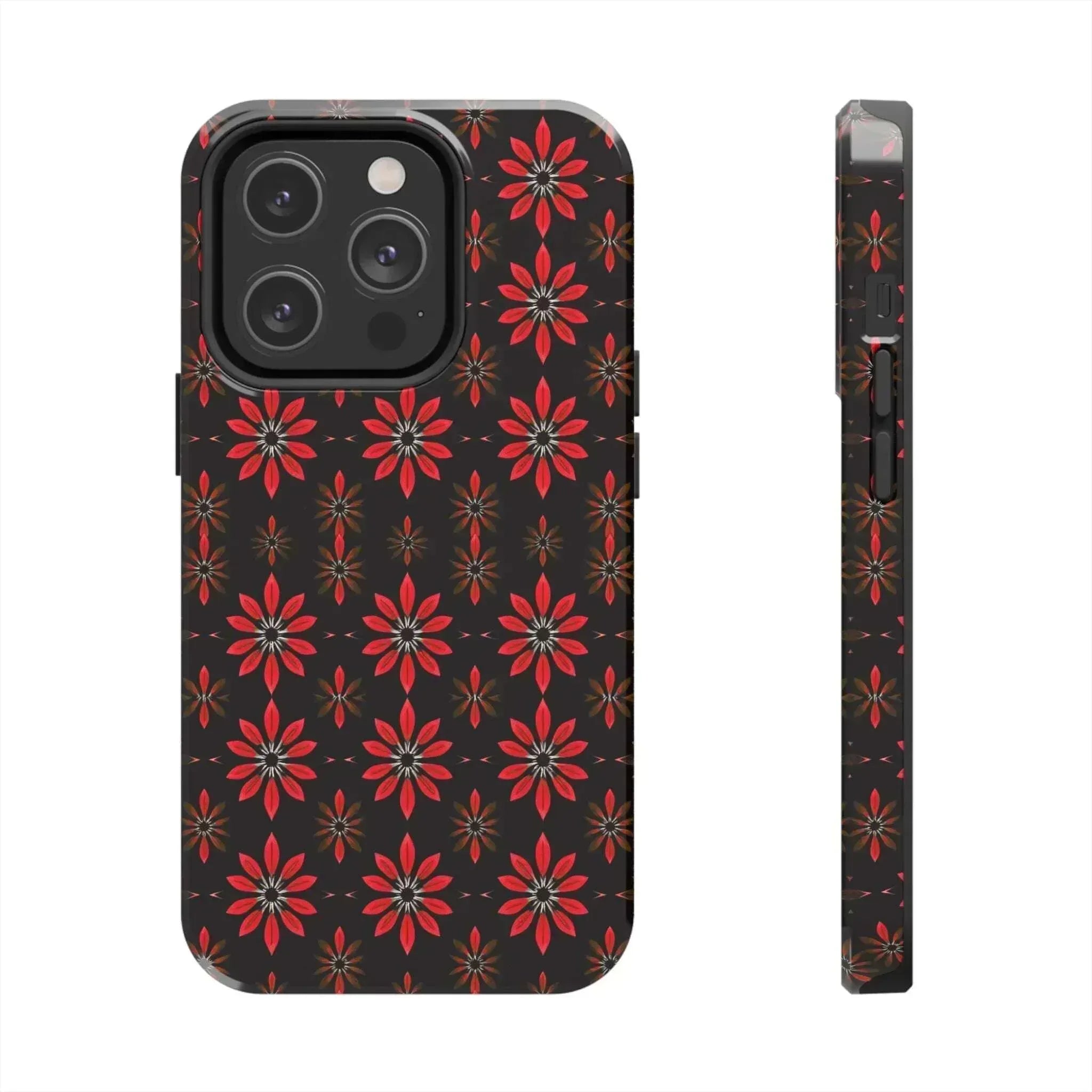 Symmetric Floral Phone Case for iPhone 11-16 and Galaxy S21-S24 - KARARMDESIGN