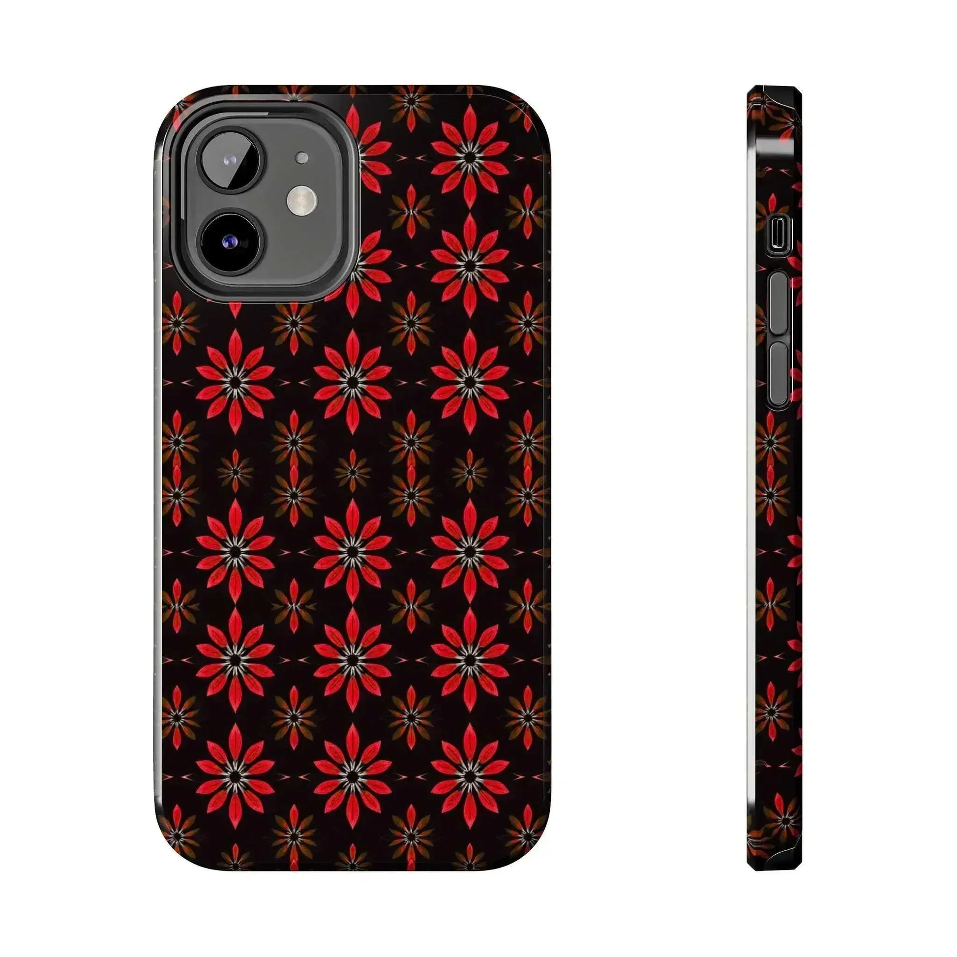 Symmetric Floral Phone Case for iPhone 11-16 and Galaxy S21-S24 - KARARMDESIGN