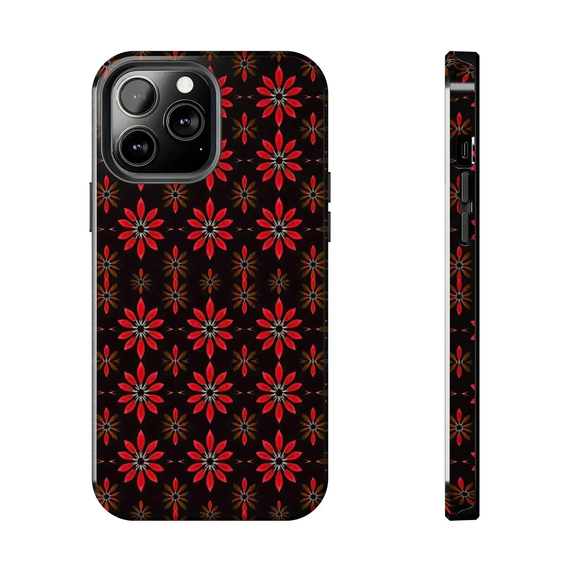Symmetric Floral Phone Case for iPhone 11-16 and Galaxy S21-S24 - KARARMDESIGN