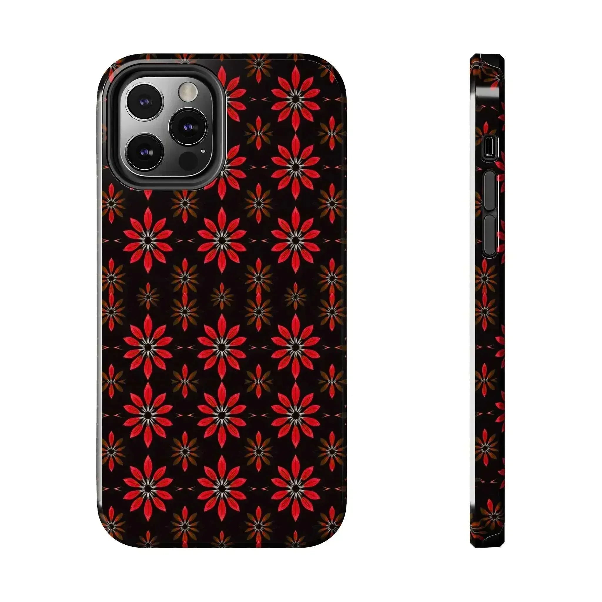 Symmetric Floral Phone Case for iPhone 11-16 and Galaxy S21-S24 - KARARMDESIGN