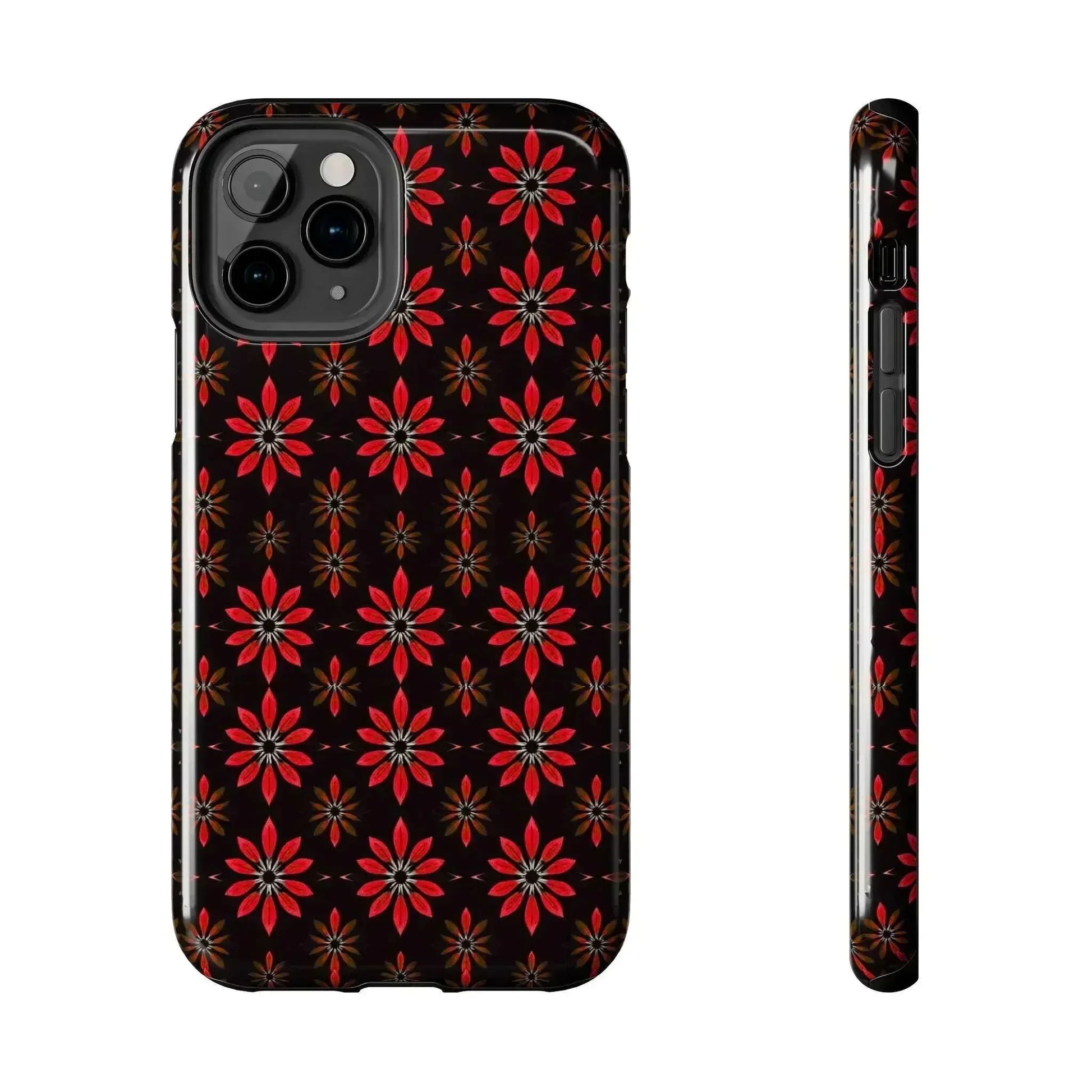 Symmetric Floral Phone Case for iPhone 11-16 and Galaxy S21-S24 - KARARMDESIGN