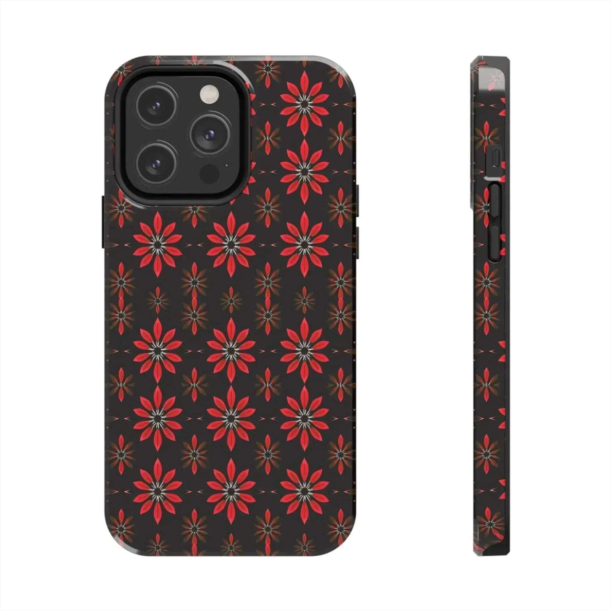 Symmetric Floral Phone Case for iPhone 11-16 and Galaxy S21-S24 - KARARMDESIGN