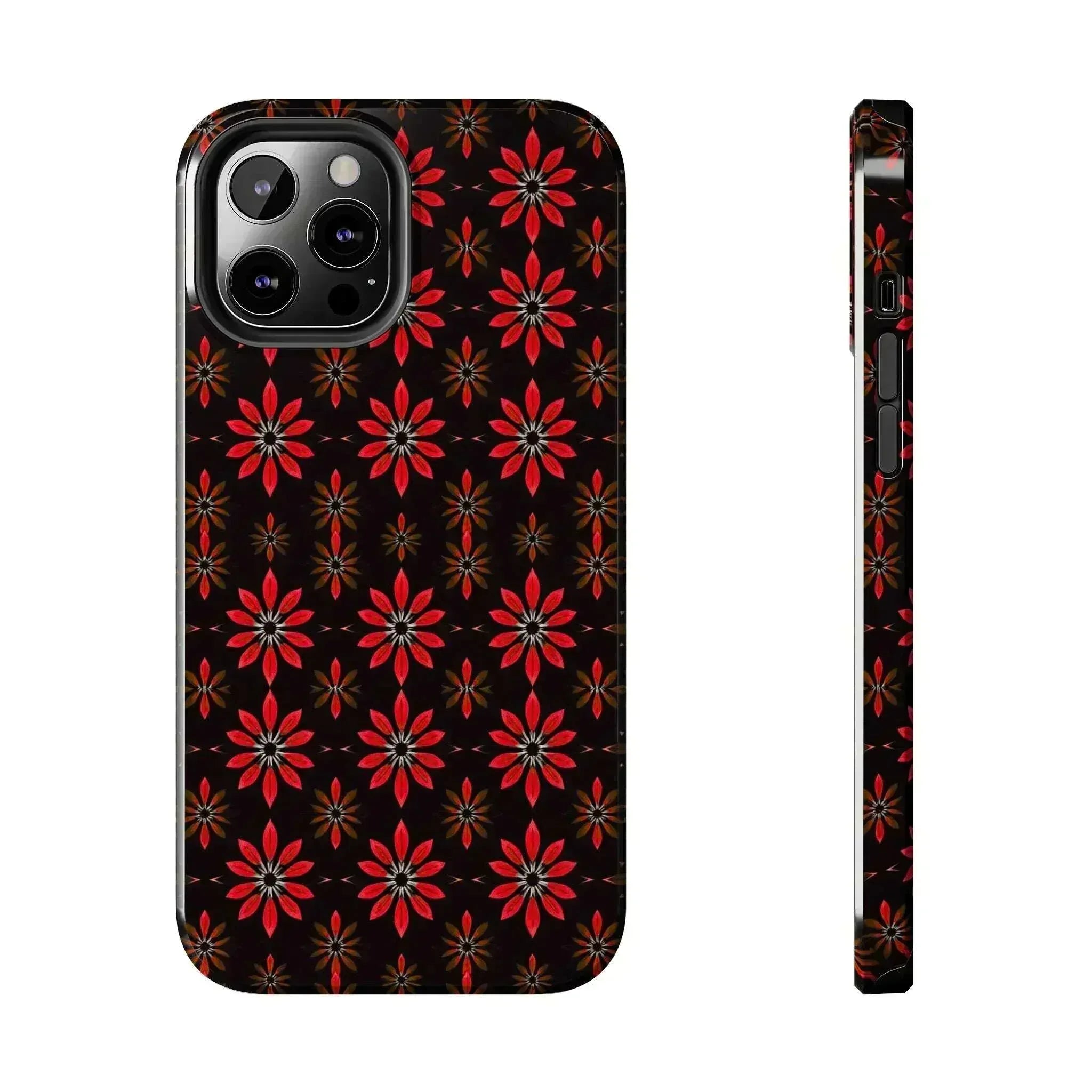Symmetric Floral Phone Case for iPhone 11-16 and Galaxy S21-S24 - KARARMDESIGN