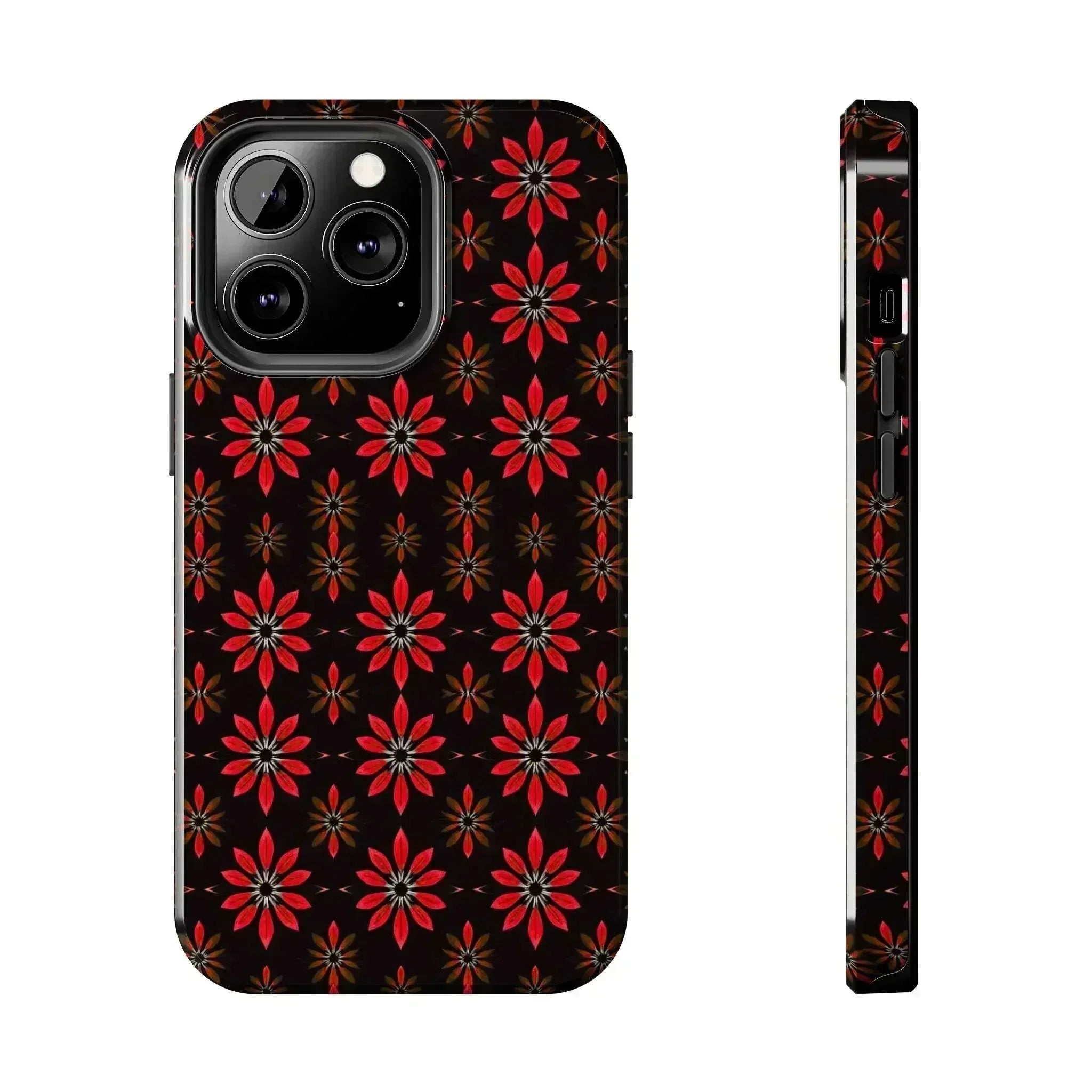 Symmetric Floral Phone Case for iPhone 11-16 and Galaxy S21-S24 - KARARMDESIGN