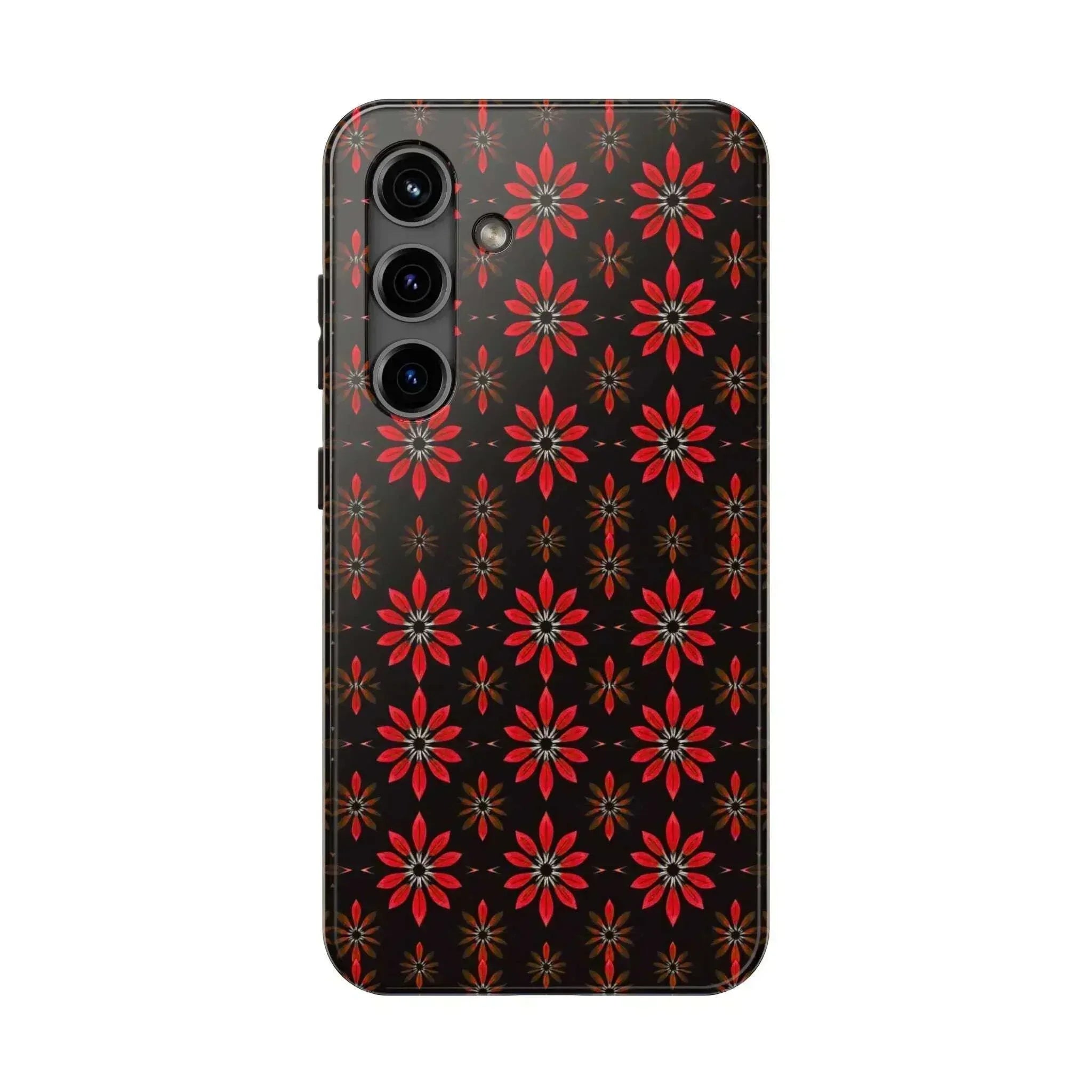 Symmetric Floral Phone Case for iPhone 11-16 and Galaxy S21-S24 - KARARMDESIGN