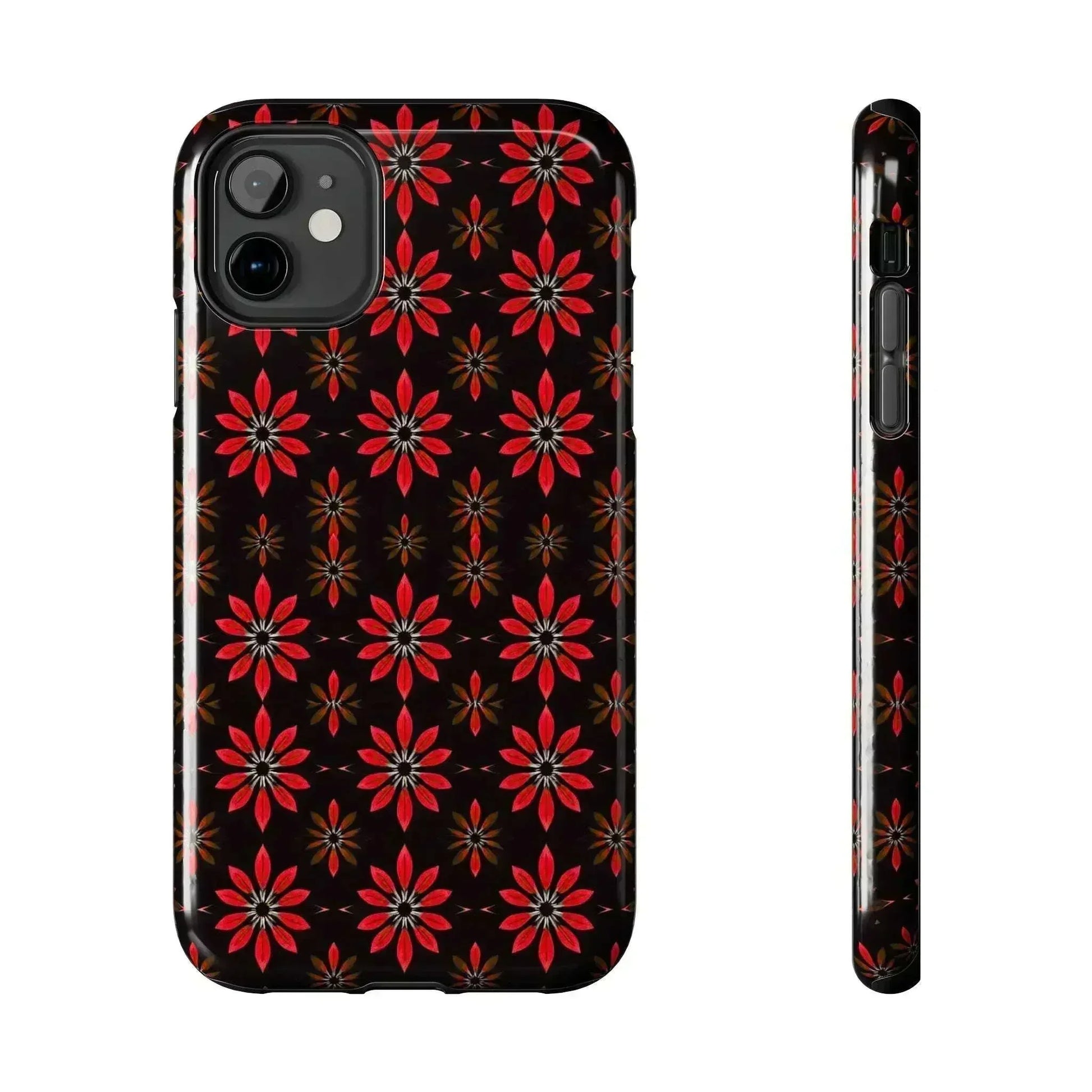 Symmetric Floral Phone Case for iPhone 11-16 and Galaxy S21-S24 - KARARMDESIGN
