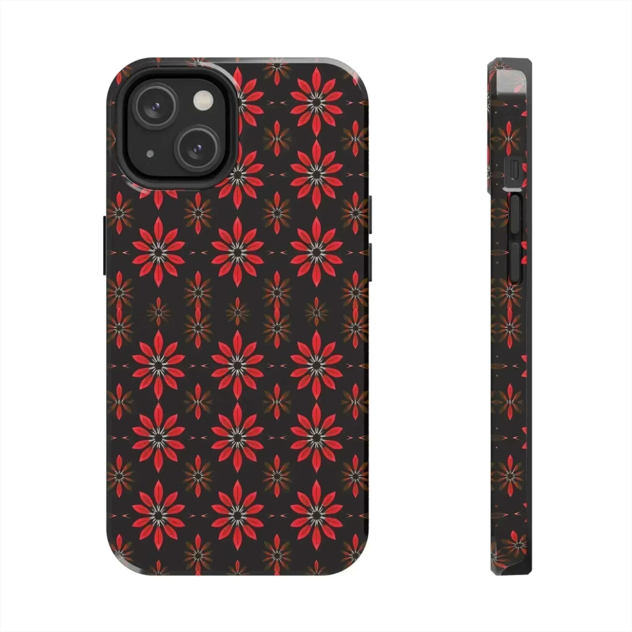 Symmetric Floral Phone Case for iPhone 11-16 and Galaxy S21-S24 - KARARMDESIGN