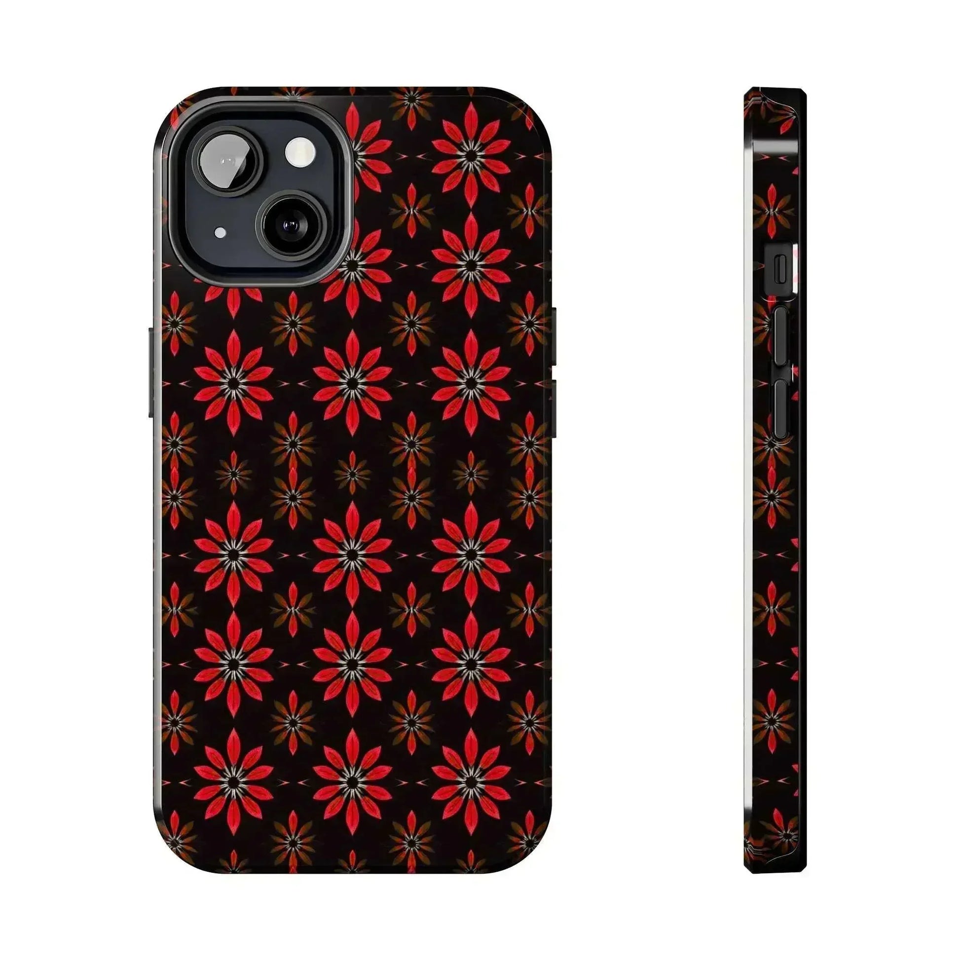 Symmetric Floral Phone Case for iPhone 11-16 and Galaxy S21-S24 - KARARMDESIGN