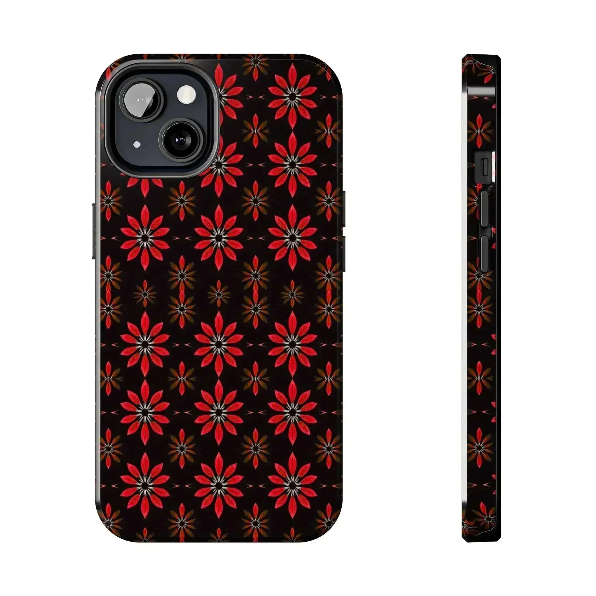 Symmetric Floral Phone Case for iPhone 11-16 and Galaxy S21-S24 - KARARMDESIGN