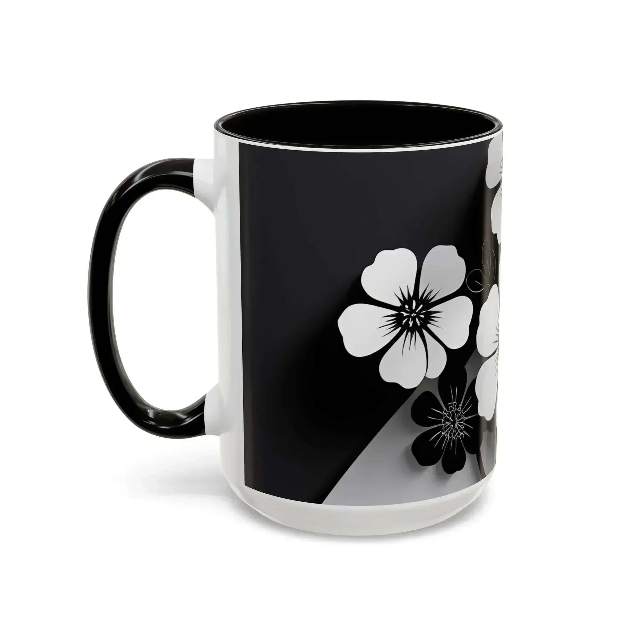 Floral Monochrome Mug (11oz, 15oz) - KARARMDESIGN