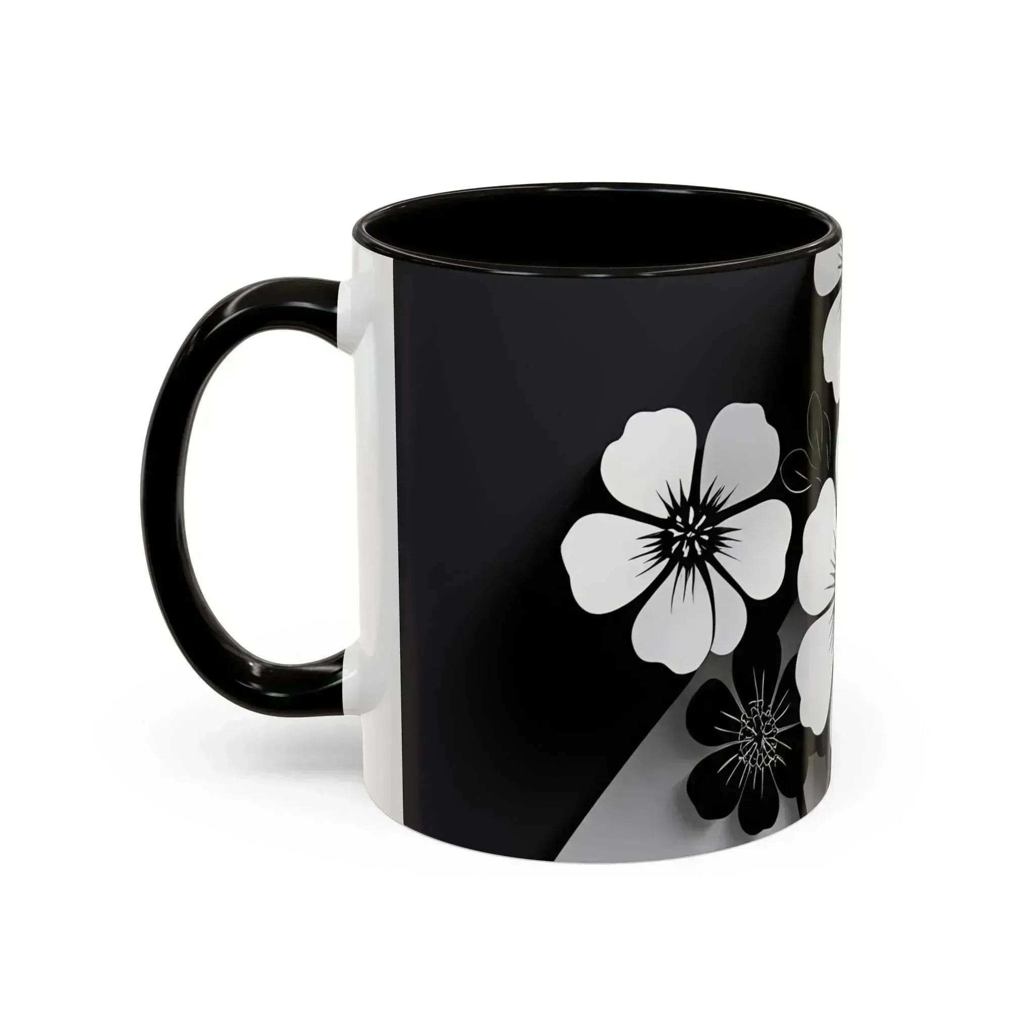 Floral Monochrome Mug (11oz, 15oz) - KARARMDESIGN