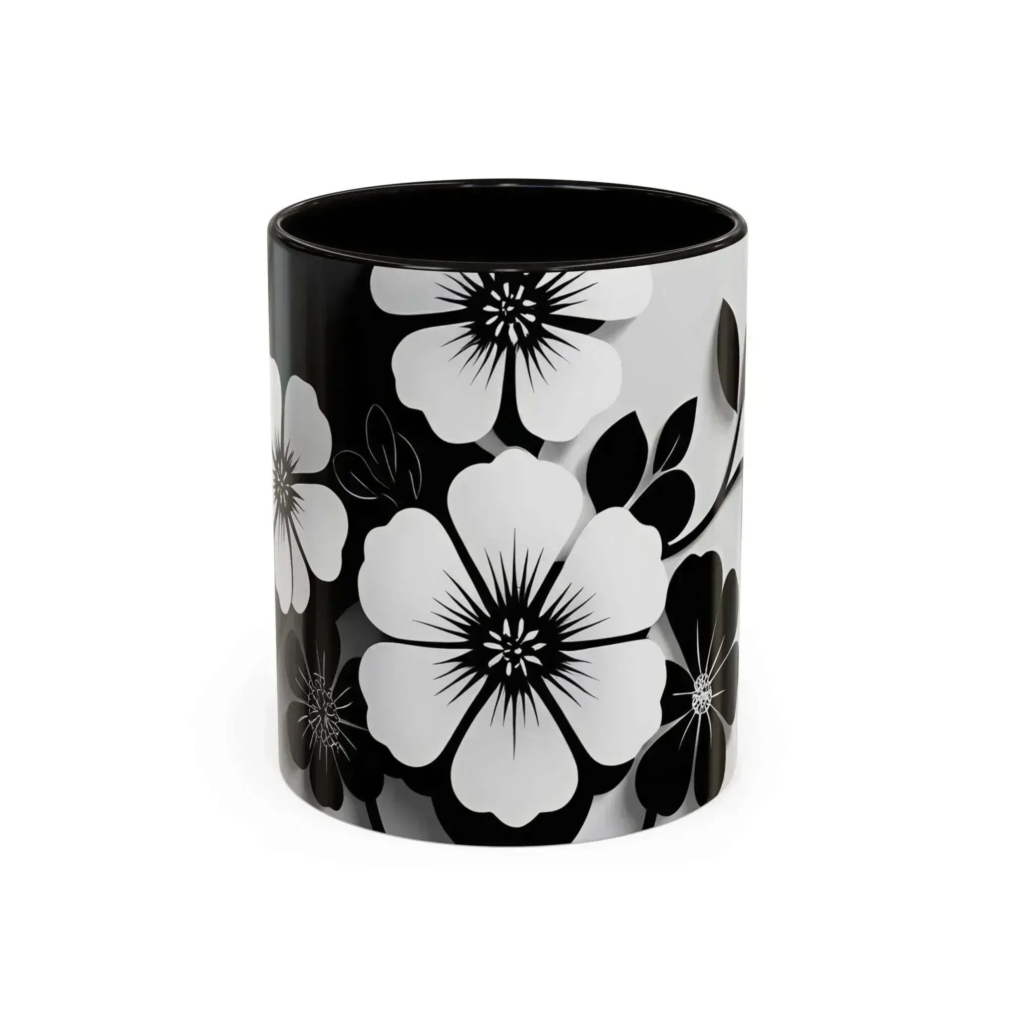 Floral Monochrome Mug (11oz, 15oz) - KARARMDESIGN