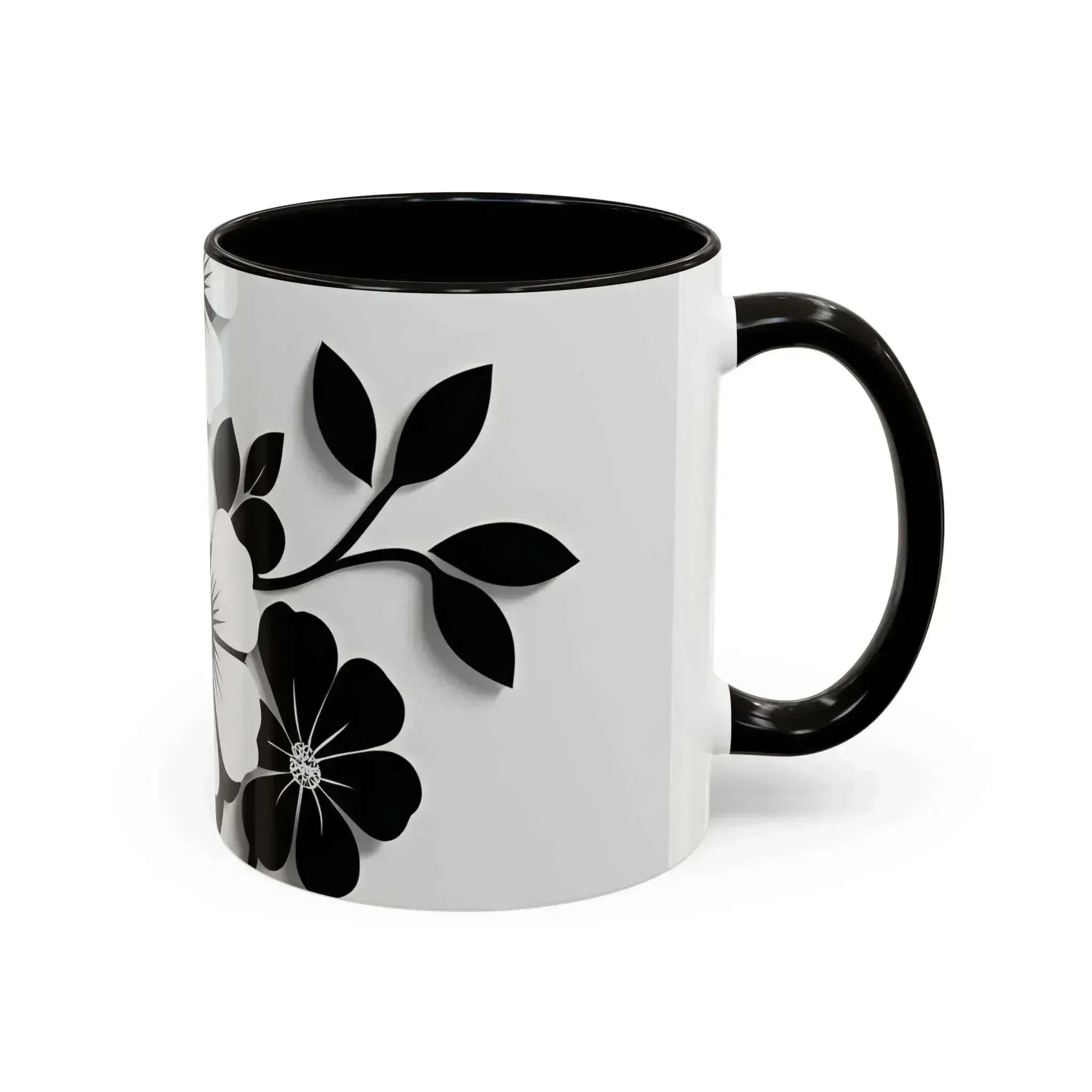 Floral Monochrome Mug (11oz, 15oz) - KARARMDESIGN