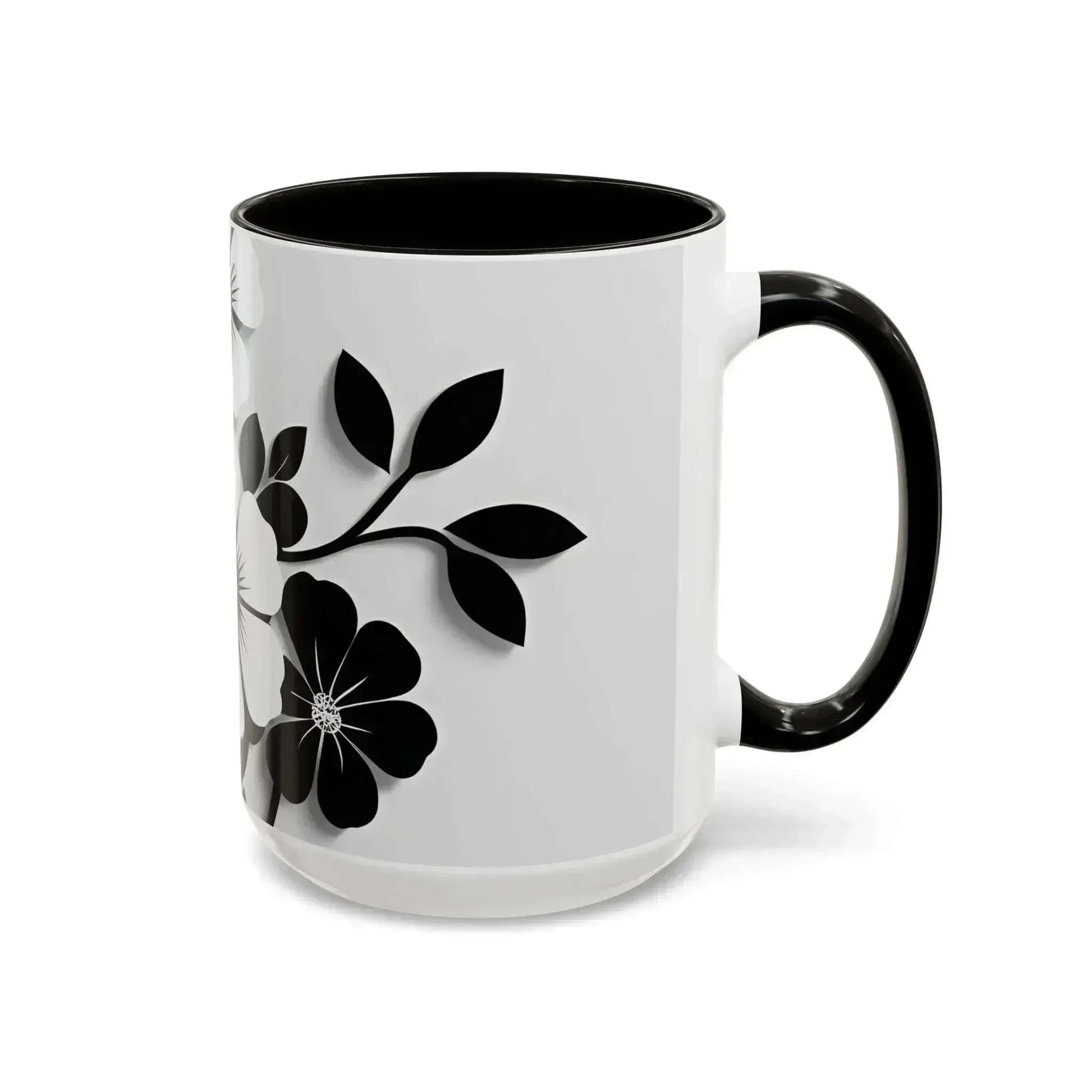 Floral Monochrome Mug (11oz, 15oz) - KARARMDESIGN