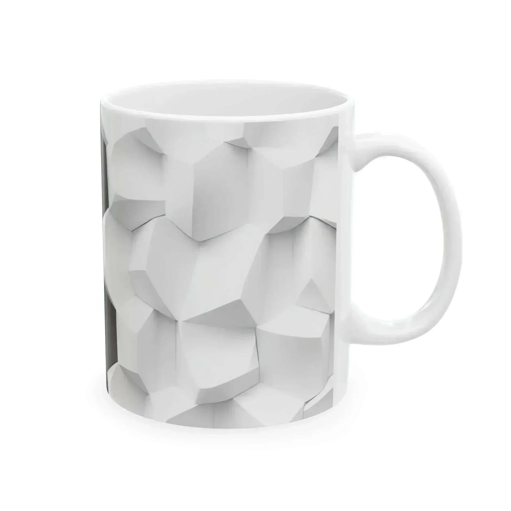 Modern Edge Mug - Black & White Geometric Mug - 11oz - KARARMDESIGN