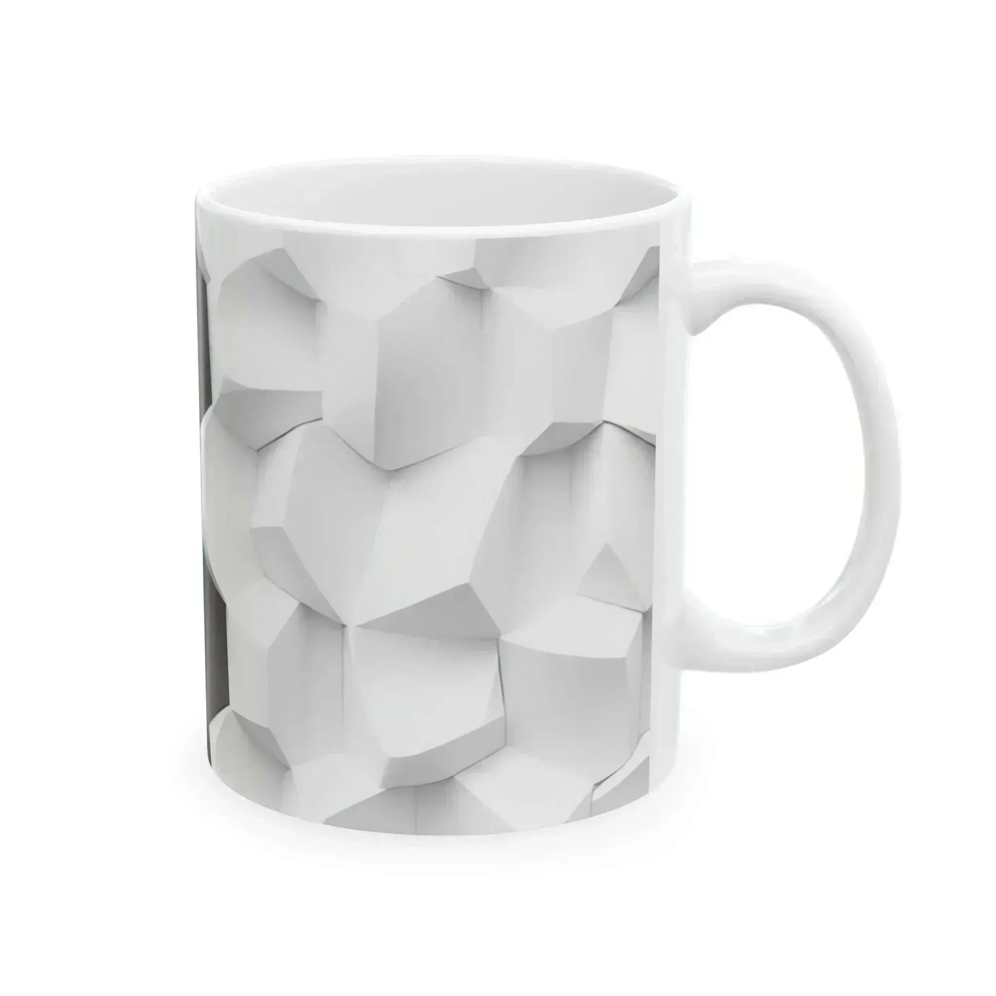 Modern Edge Mug - Black & White Geometric Mug - 11oz - KARARMDESIGN