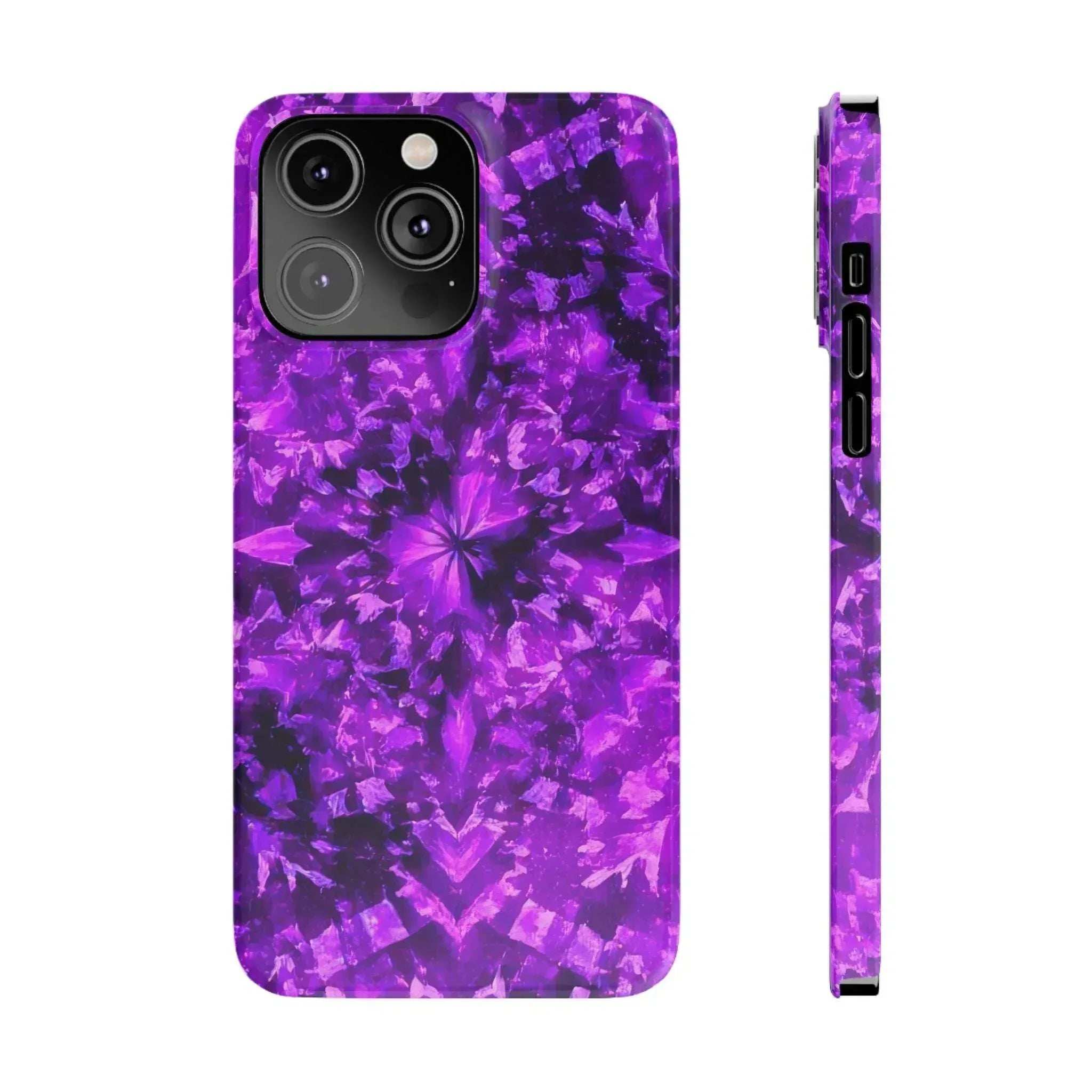 Vivid Purple Kaleidoscope Phone Case iPhone 11-17 - KARARMDESIGN