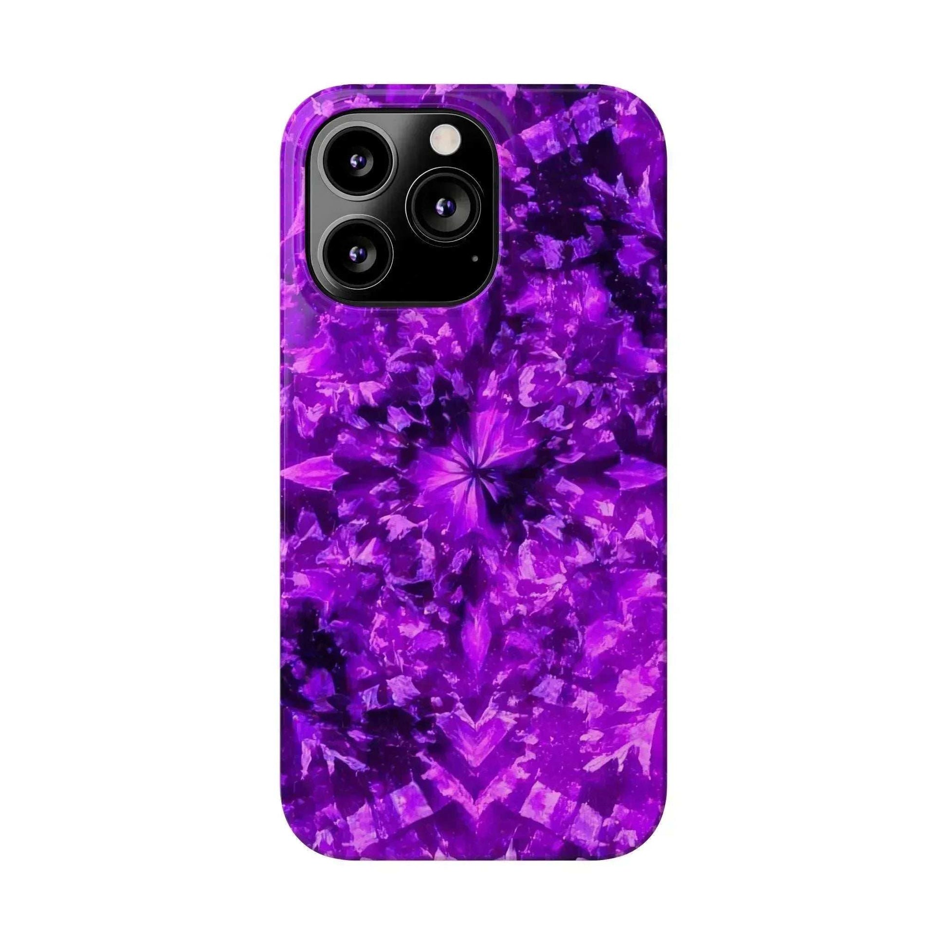 Vivid Purple Kaleidoscope Phone Case iPhone 11-17 - KARARMDESIGN