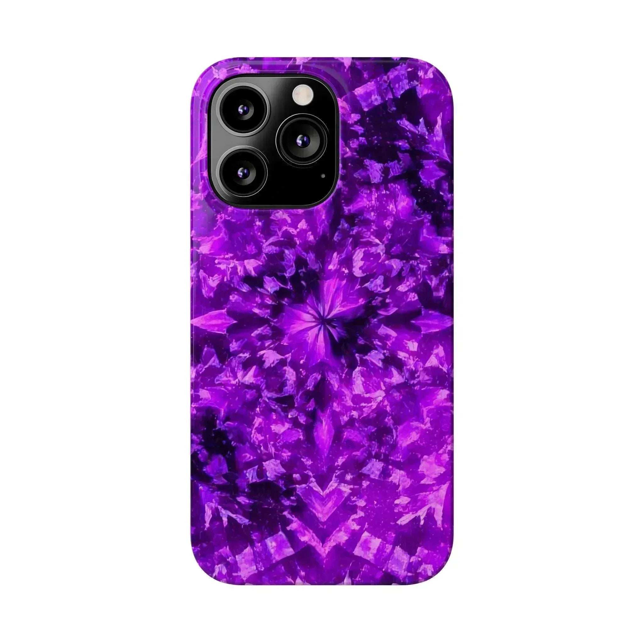 Vivid Purple Kaleidoscope Phone Case iPhone 11-17 - KARARMDESIGN