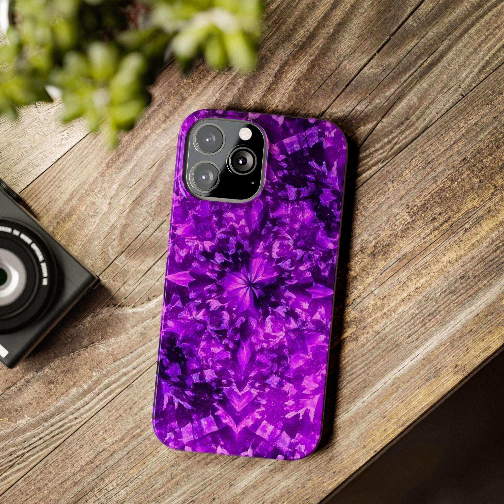 Vivid Purple Kaleidoscope Phone Case iPhone 11-17 - KARARMDESIGN