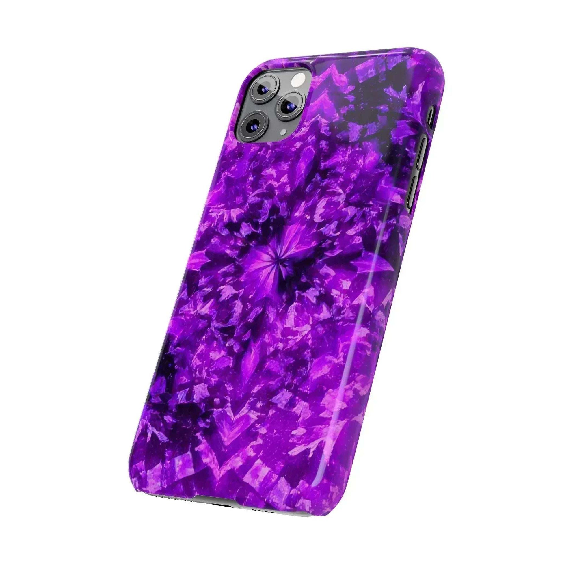 Vivid Purple Kaleidoscope Phone Case iPhone 11-17 - KARARMDESIGN