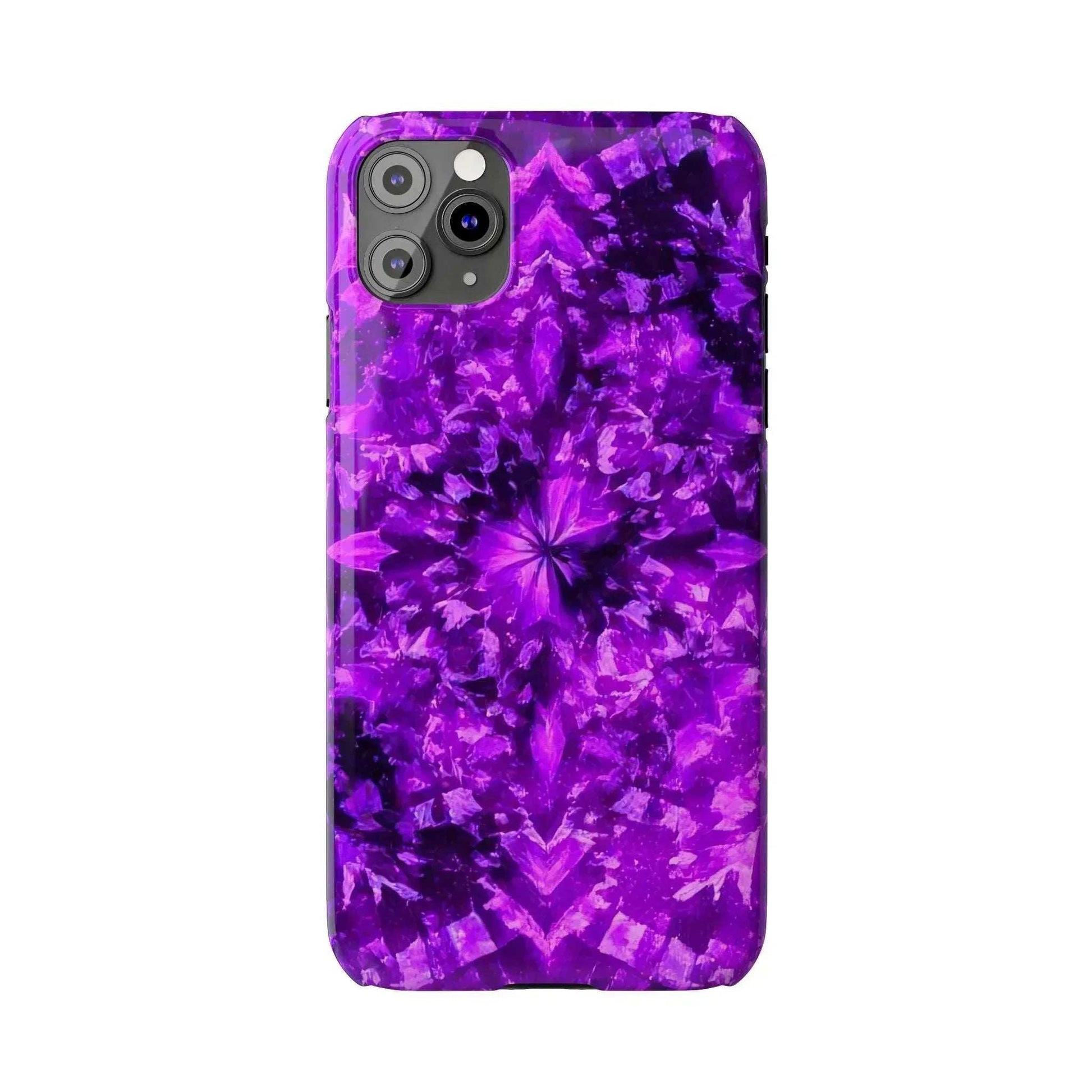 Vivid Purple Kaleidoscope Phone Case iPhone 11-17 - KARARMDESIGN