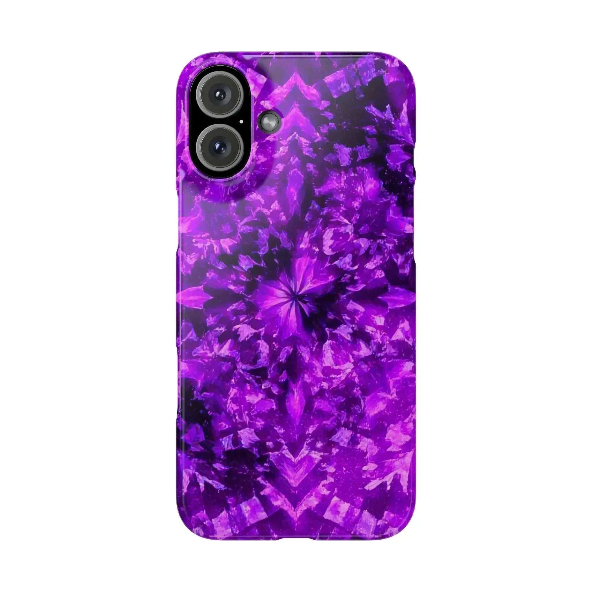 Vivid Purple Kaleidoscope Phone Case iPhone 11-17 - KARARMDESIGN