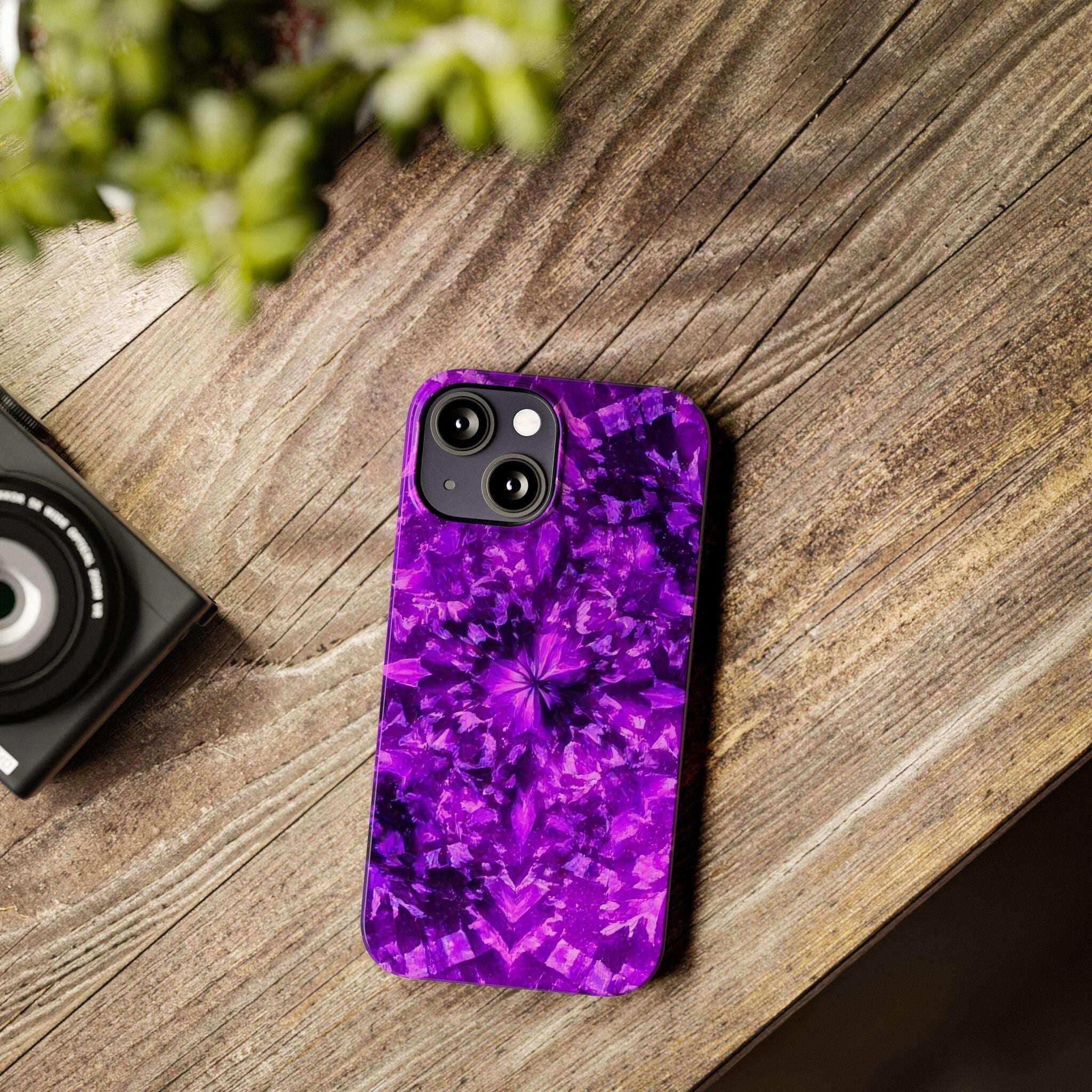 Vivid Purple Kaleidoscope Phone Case iPhone 11-17 - KARARMDESIGN