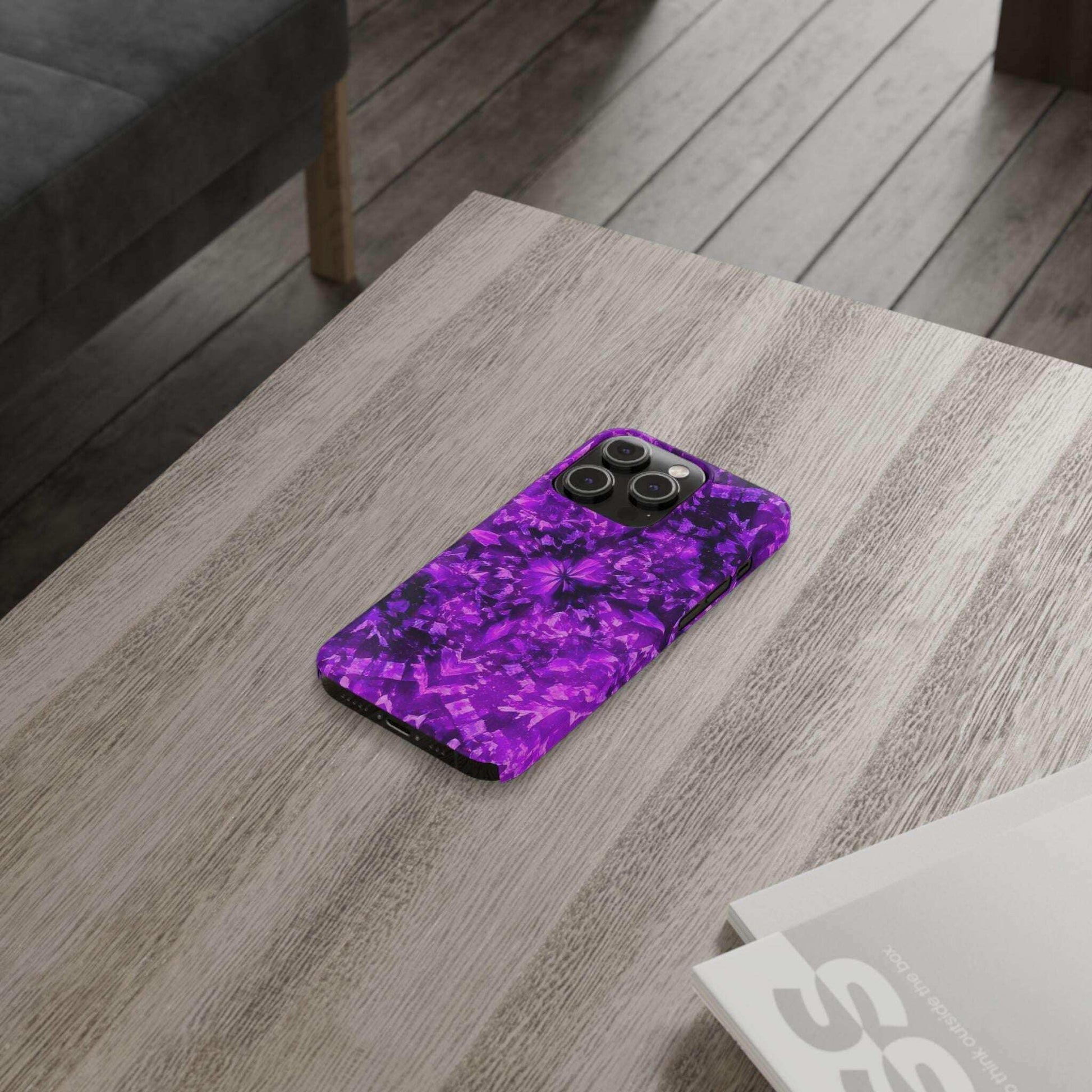 Vivid Purple Kaleidoscope Phone Case iPhone 11-17 - KARARMDESIGN