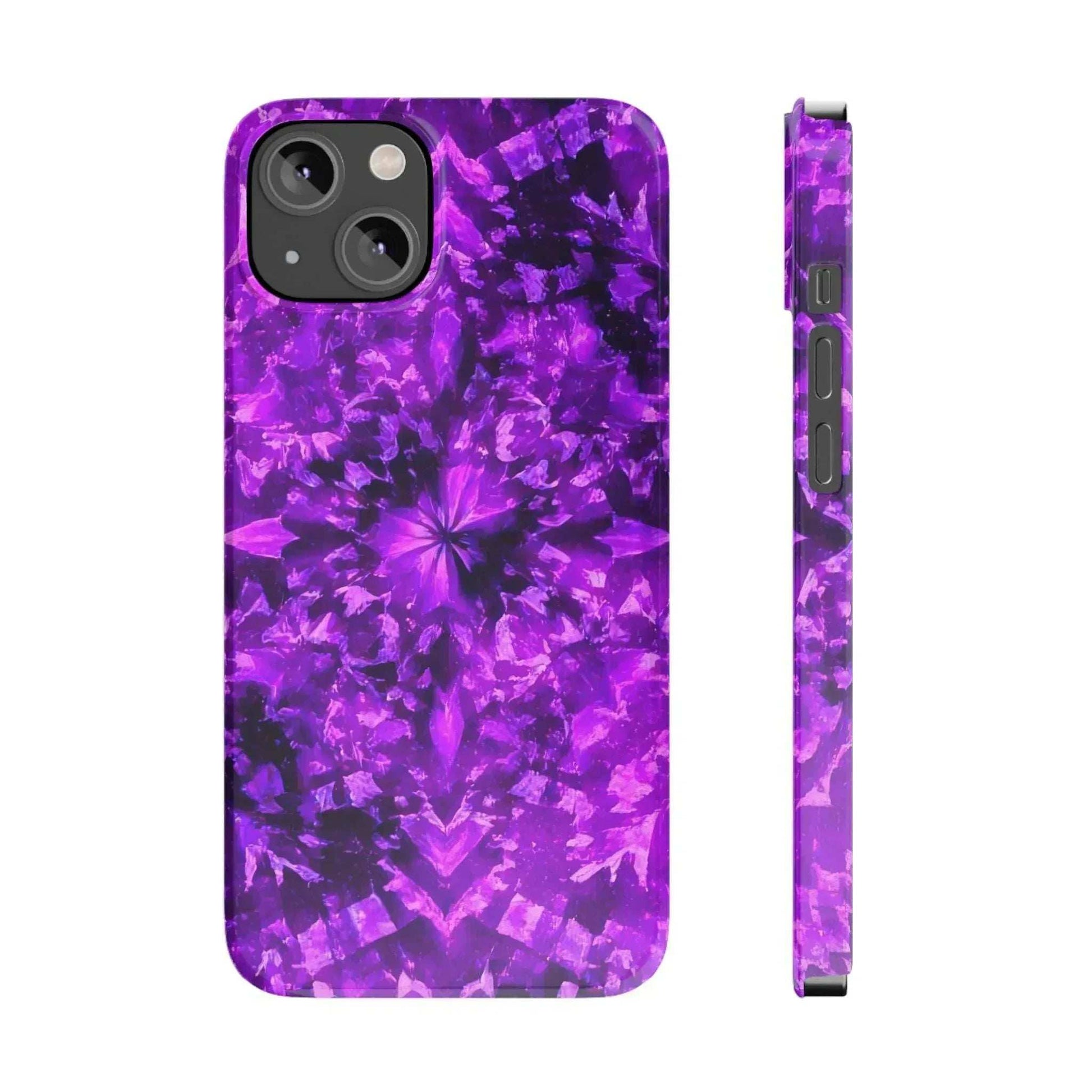 Vivid Purple Kaleidoscope Phone Case iPhone 11-17 - KARARMDESIGN